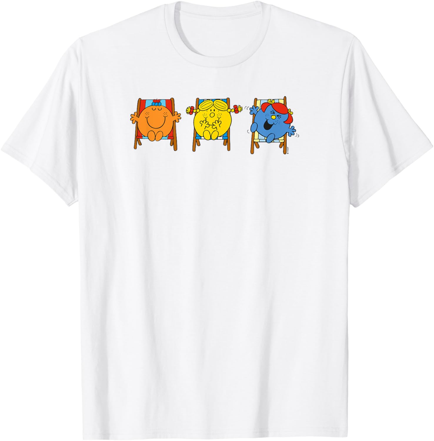 Mr Men Little Miss Sunshine Summer Holiday Deckchairs T-Shirt for Fun Days - 13