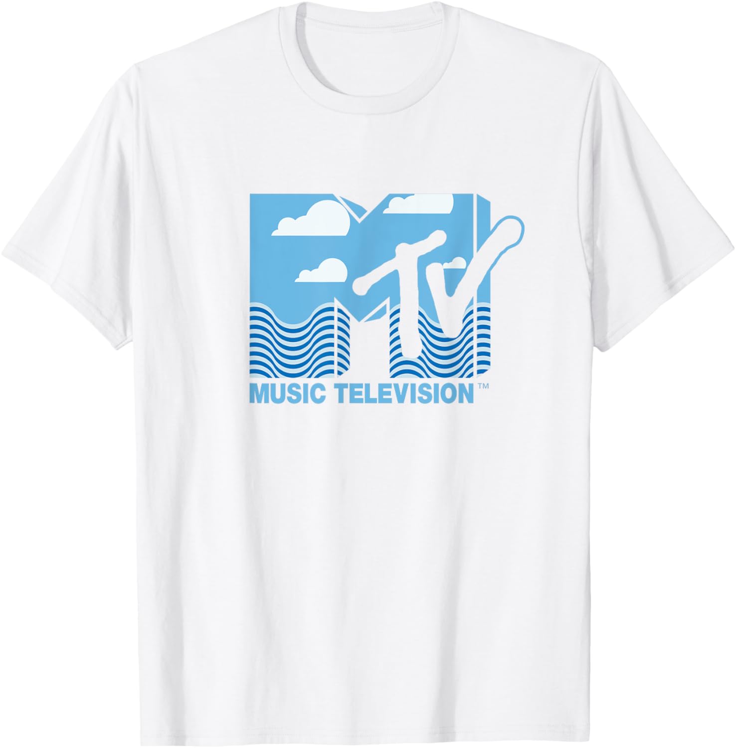 Mademark x MTV Official Logo T-Shirt with Water, Clouds & Blue Sky - 10