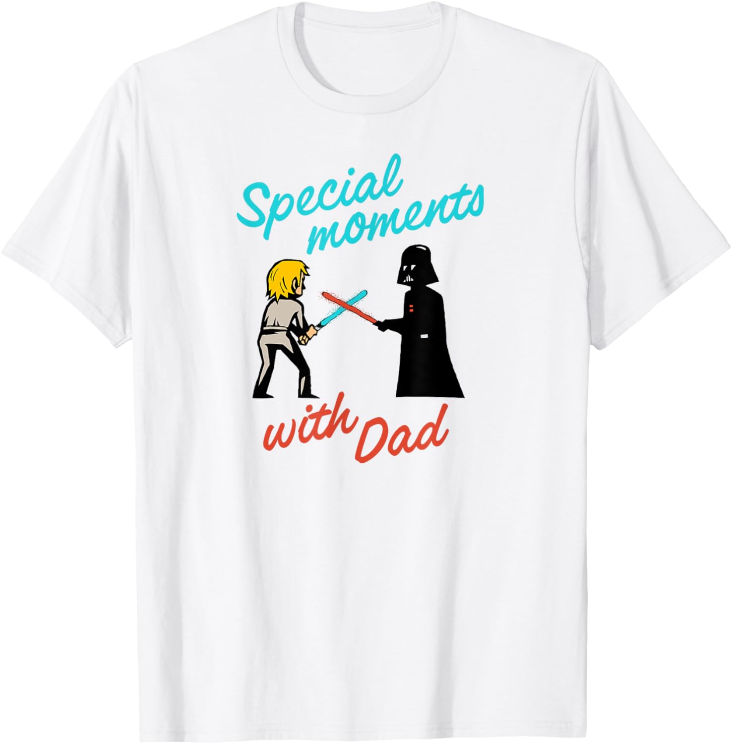 Star Wars Dad and Son Moments T-Shirt Darth Vader Luke Grey Small - 4