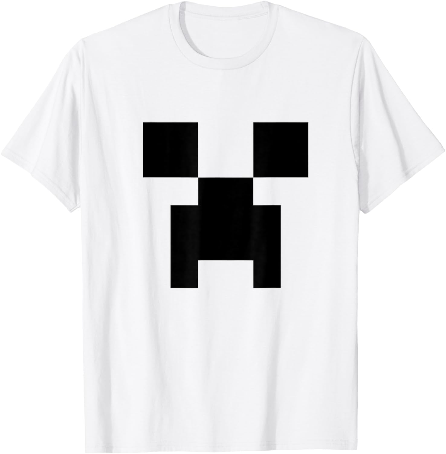 Minecraft Big Creeper Face Minimalist Pixel T-Shirt for Fans - 8