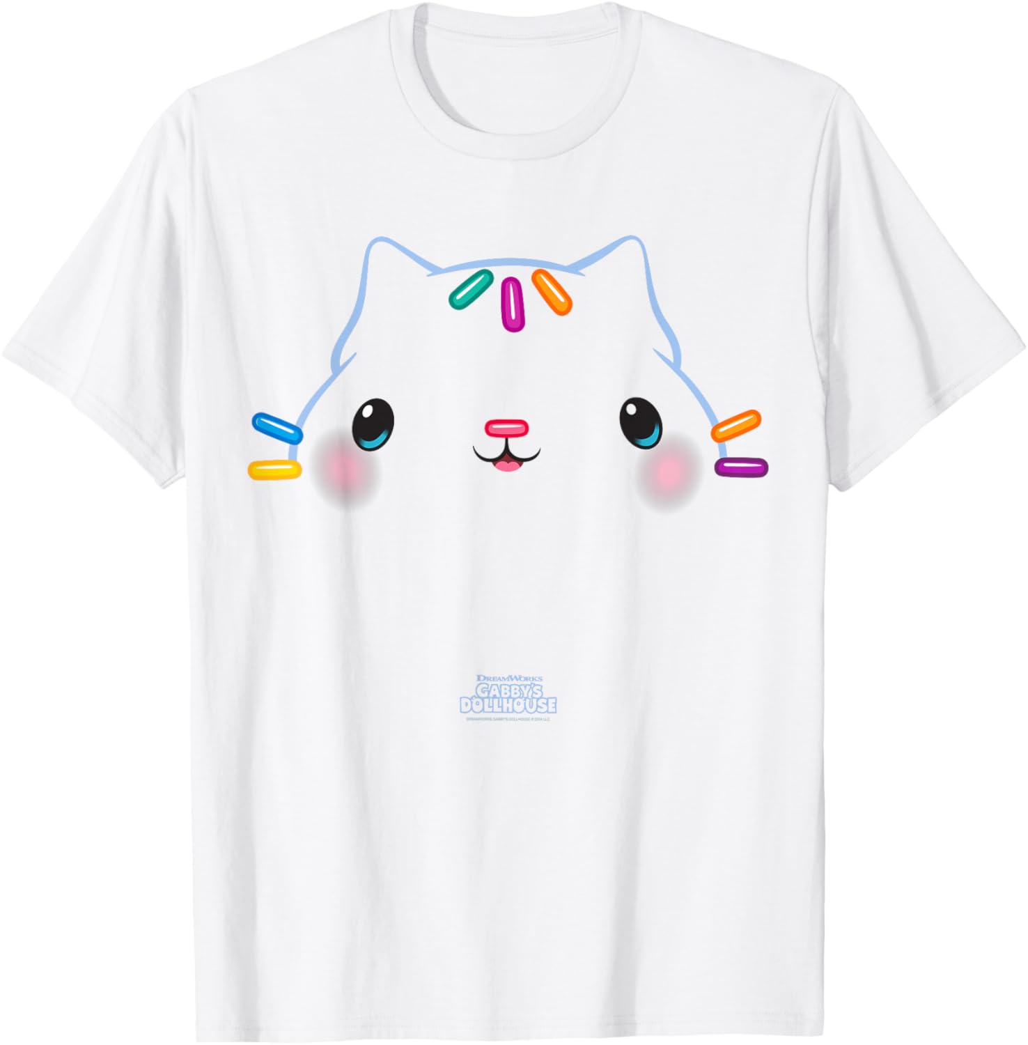 DreamWorks Gabby's Dollhouse Cakey Cat Halloween Big Face T-Shirt - 1