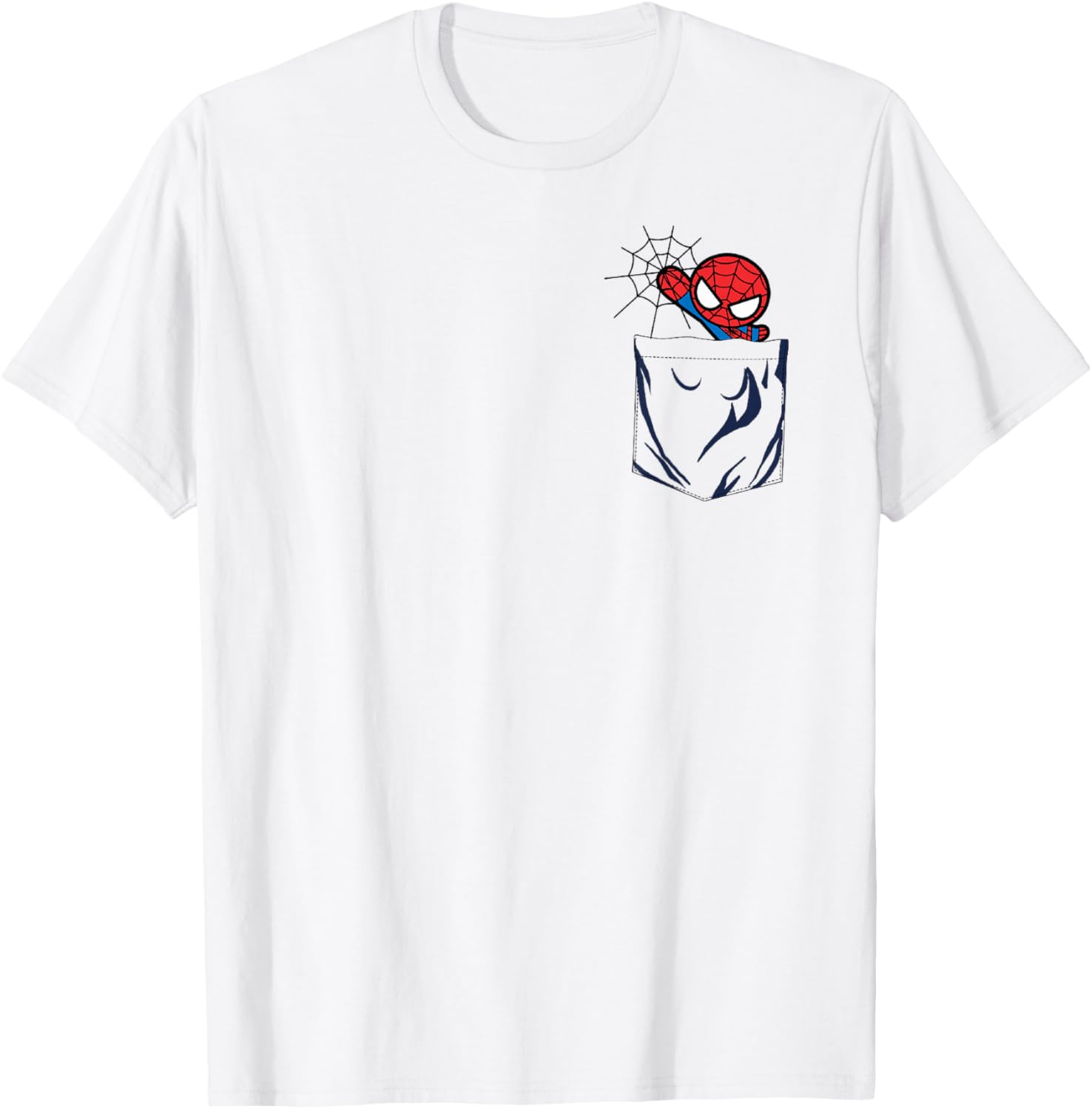 Marvel Spider-Man Left Chest Pocket T-Shirt for Superhero Fans - 7