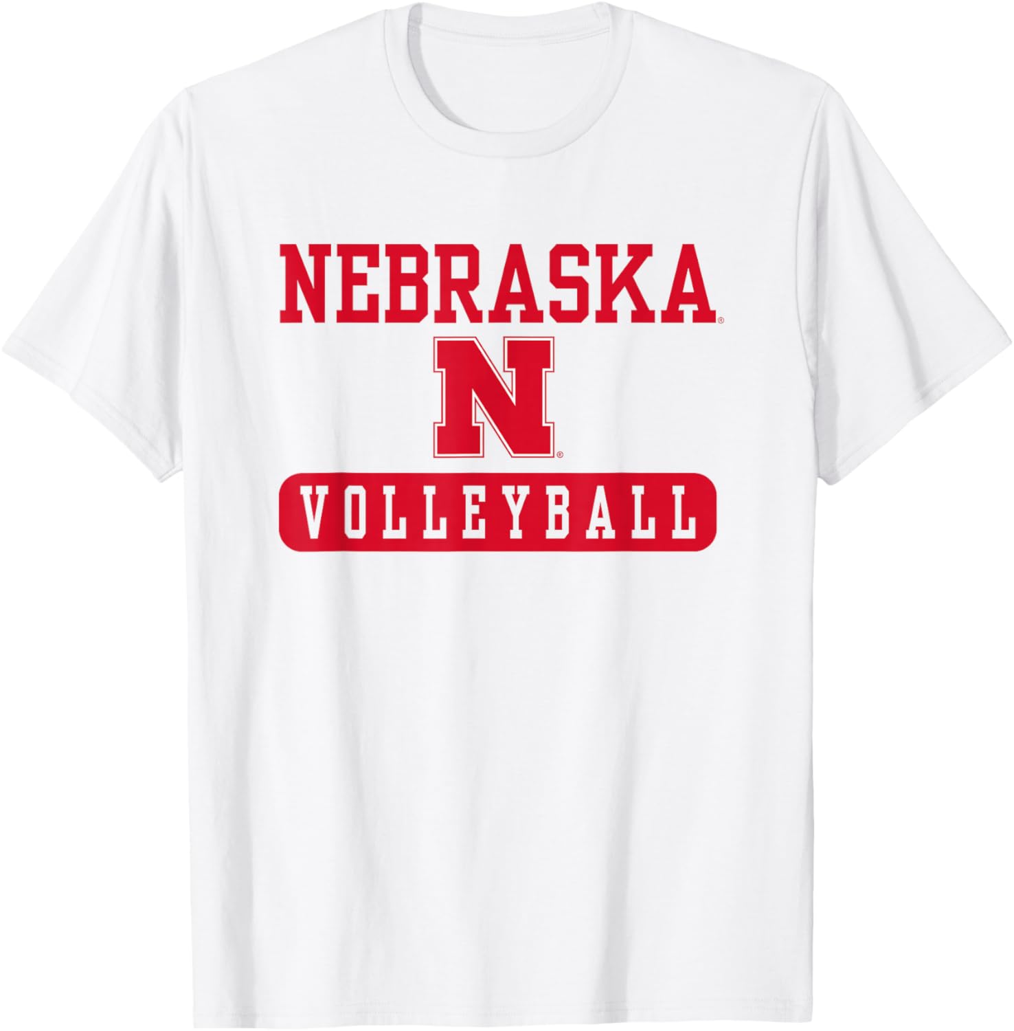 Elite Authentics Nebraska Cornhuskers Volleyball Black T-Shirt for All Ages - 1
