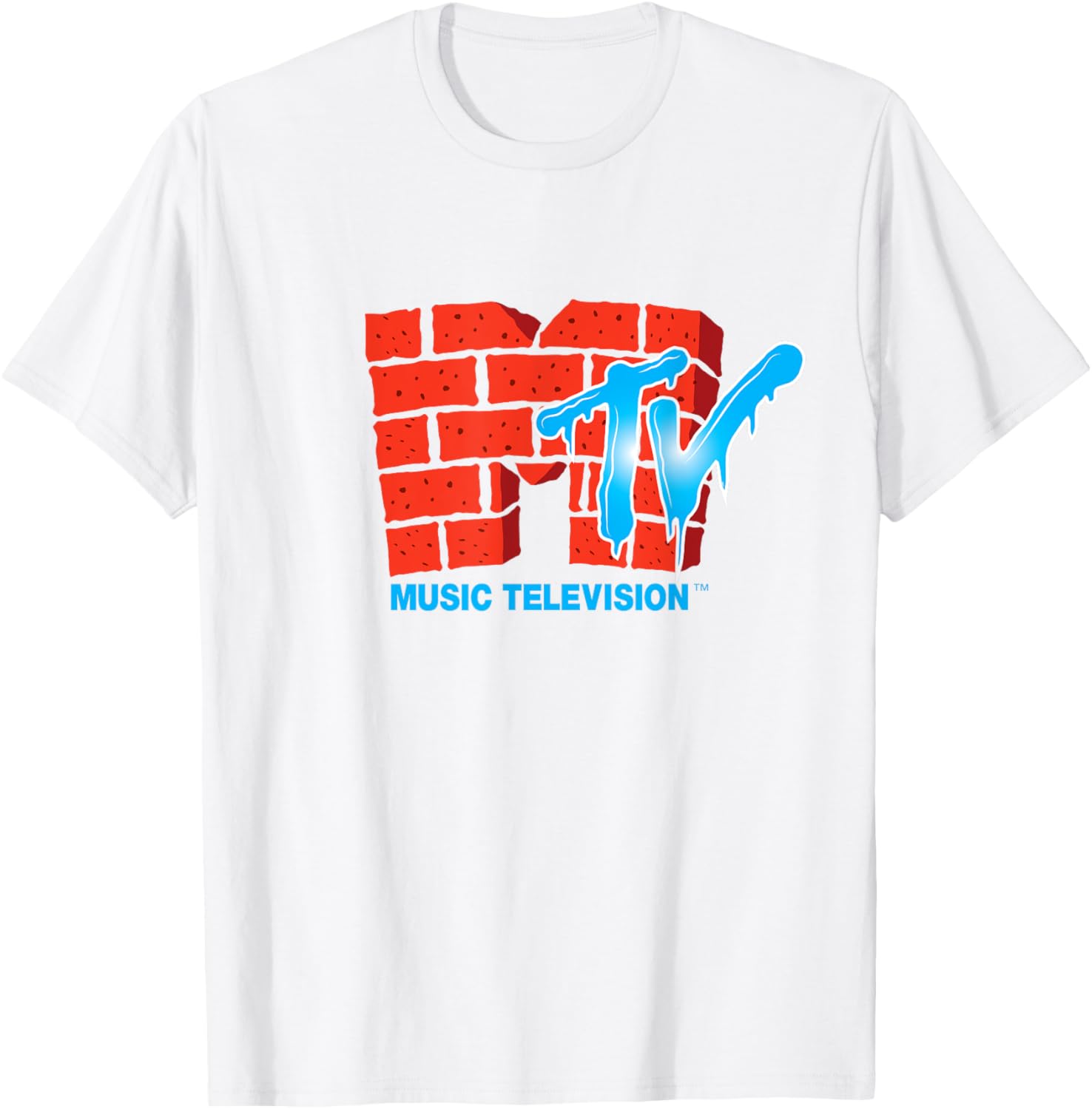 Mademark x MTV Frosty Ice Text T-Shirt with Official MTV Logo - 7
