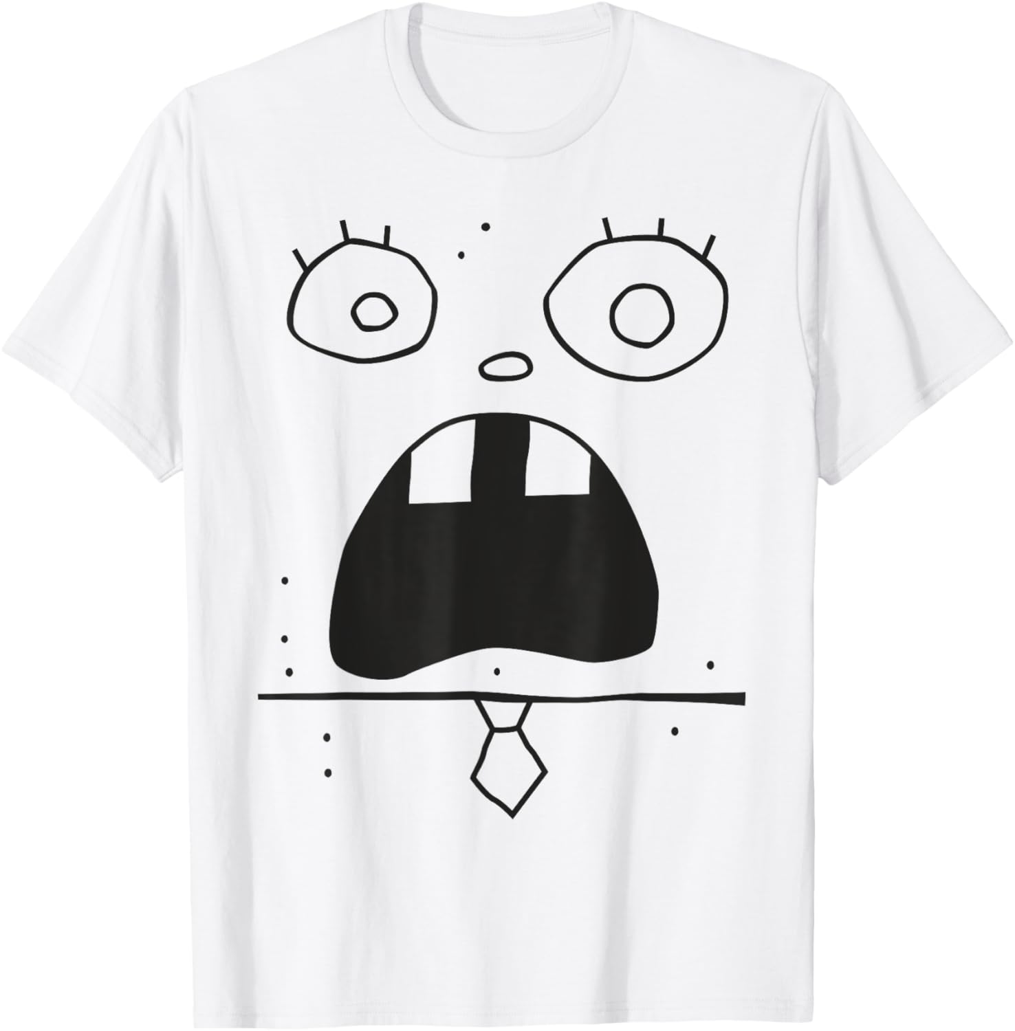 SpongeBob SquarePants Doodle Bob Face Costume T-Shirt for Fun Fans - 1