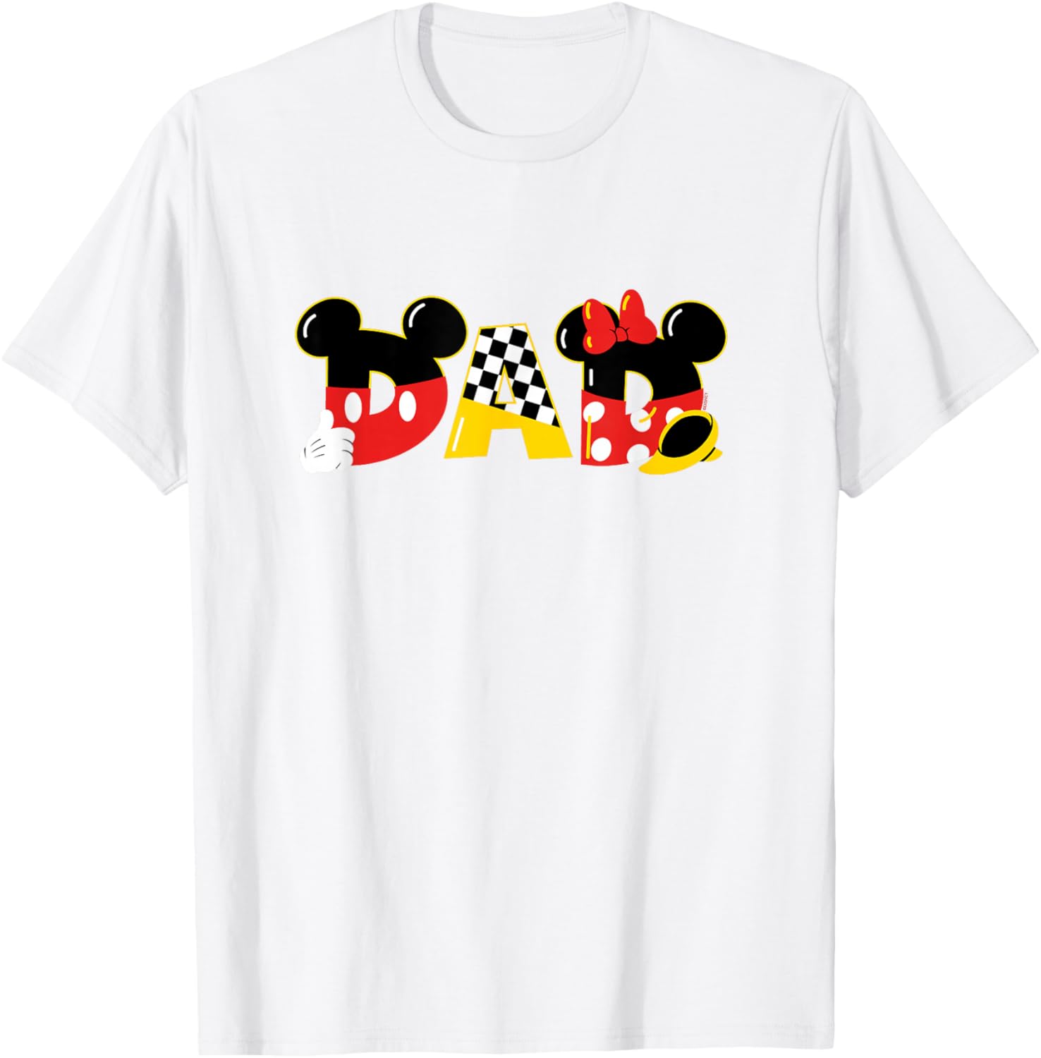 Disney Mickey and Minnie Mouse Dad T-Shirt for Father's Day Birthday Gift - 7