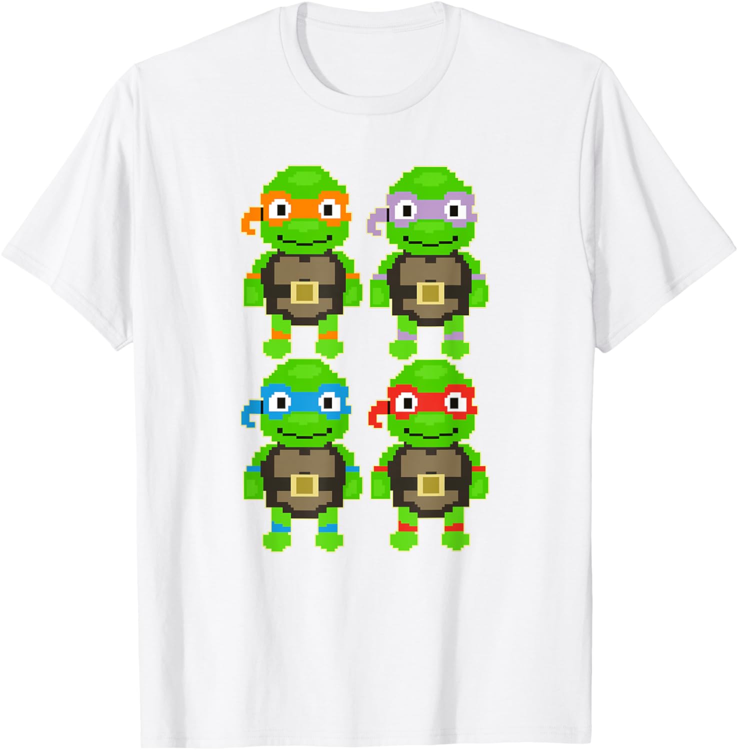 Mademark TMNT Pixel Art T-Shirt for Fans of Teenage Mutant Ninja Turtles - 3