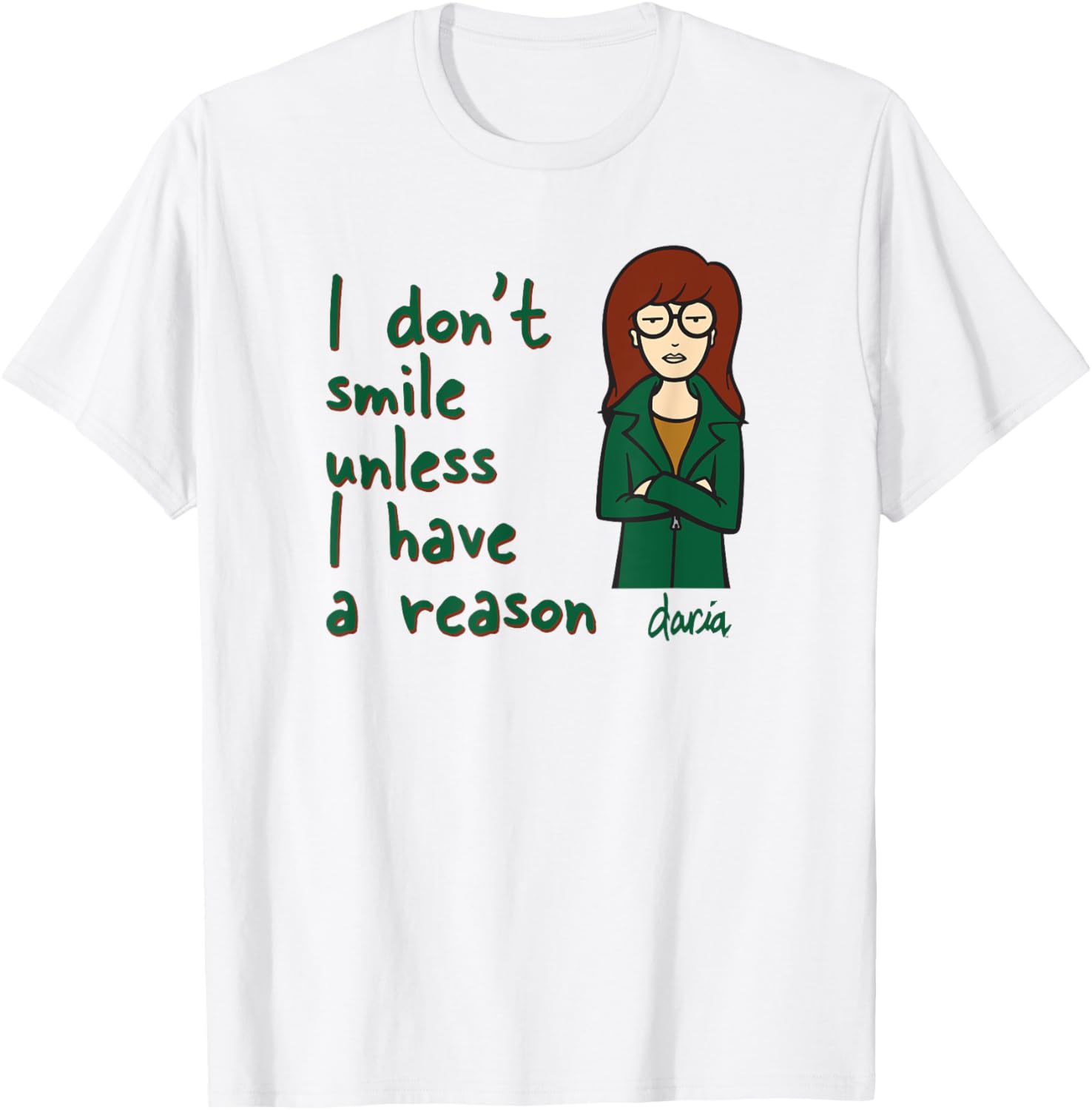 Mademark x Daria I Don't Smile Unless I Have a Reason T-Shirt Guide - 13