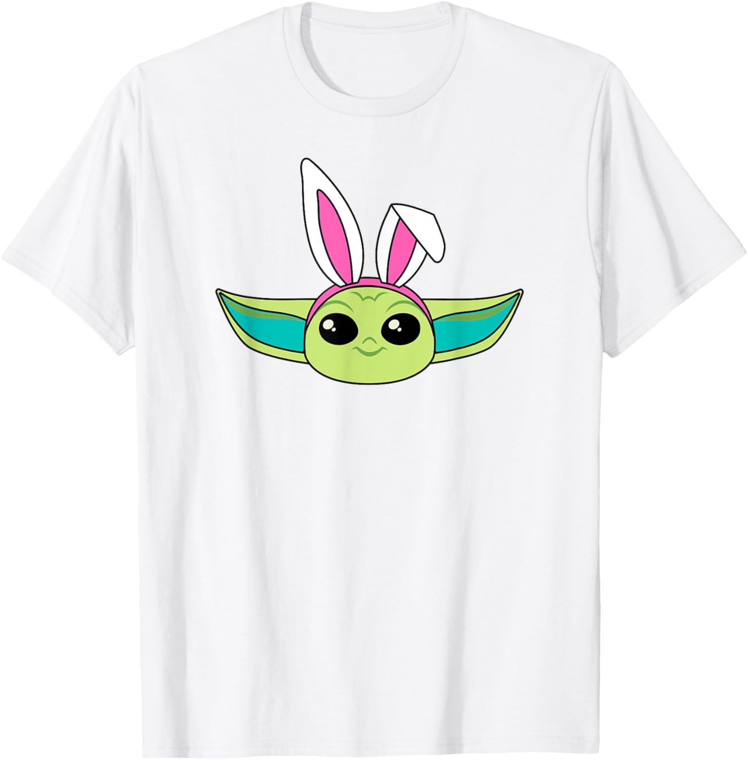 Mandalorian Grogu Easter Bunny Ears T-Shirt for Spring Fun - 3