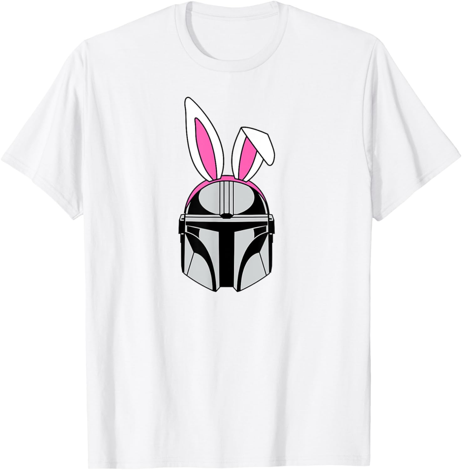 Mandalorian Helmet Easter Bunny Ears T-Shirt for Fun Spring Style - 6