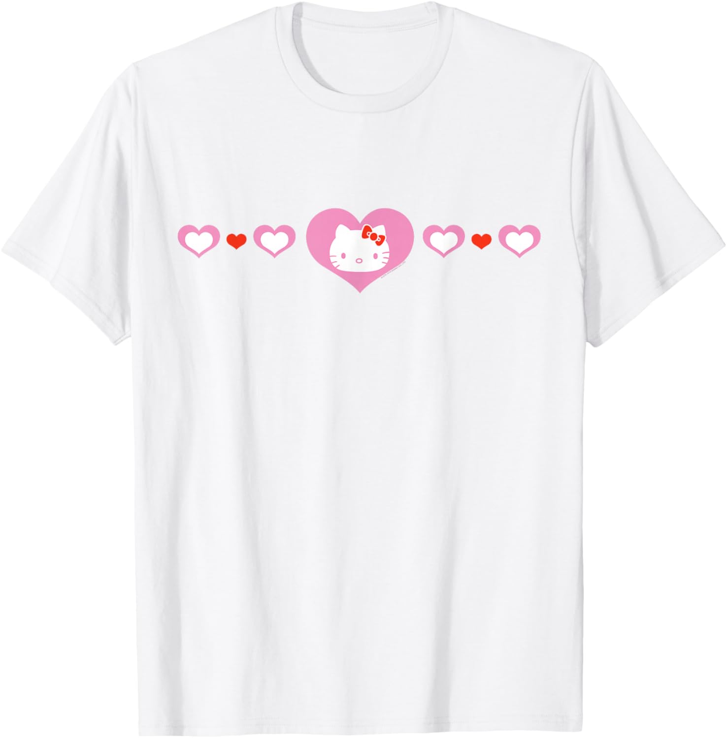 Cute Hello Kitty Hearts T-Shirt for Kids and Adults - Fashionable Apparel - 2