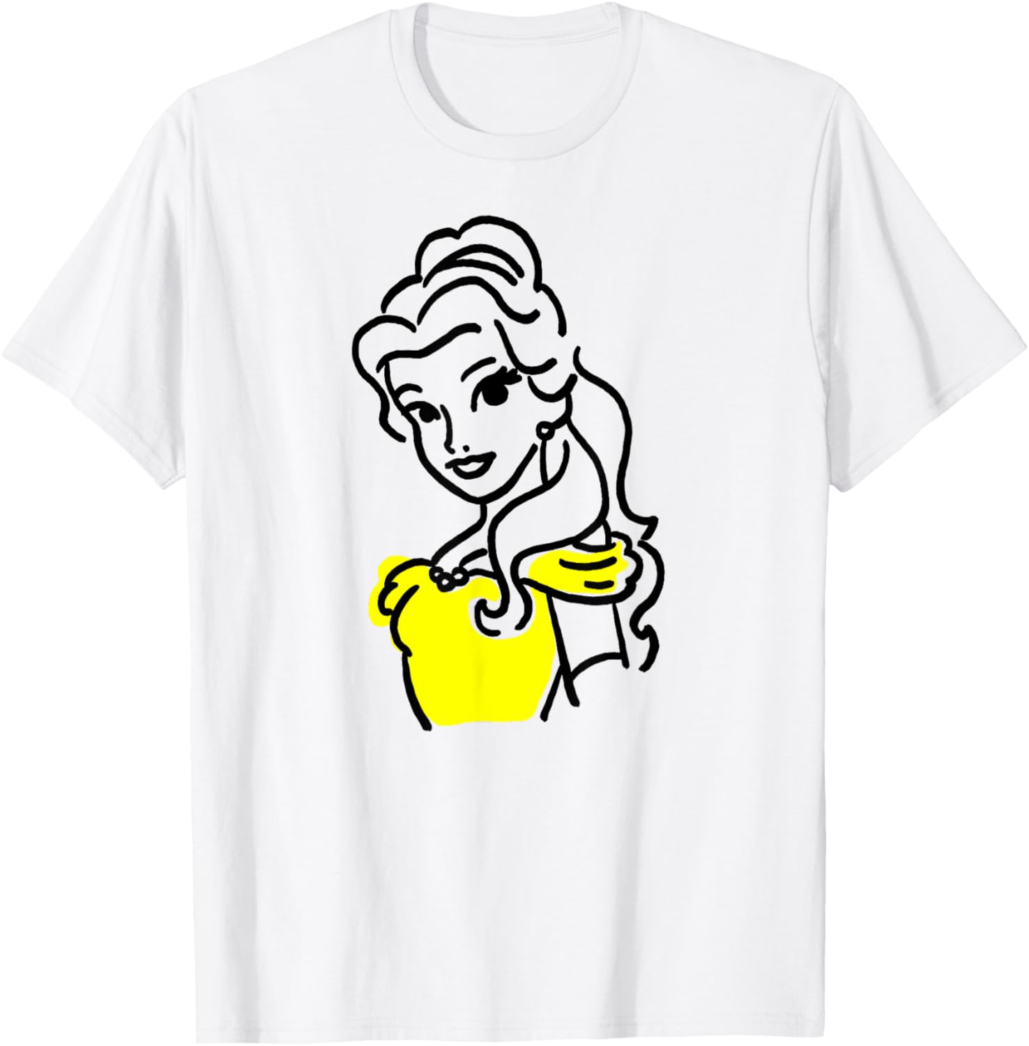 Amazon Essentials Men's Princess Belle T-Shirt White Small Stylish Tee - 3