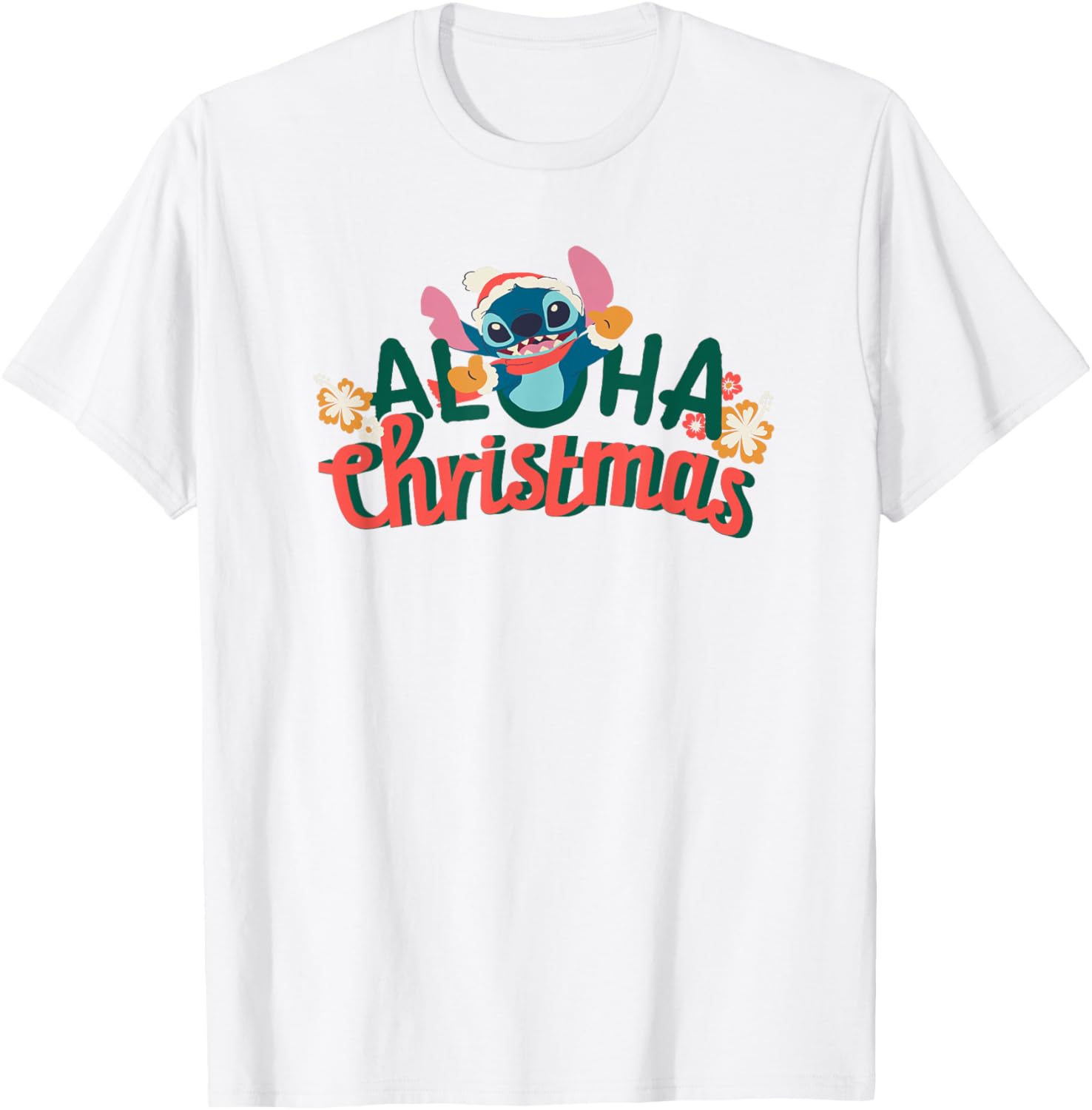 Amazon Essentials Men's Aloha Christmas T-Shirt Black Graphic Print Small - 1