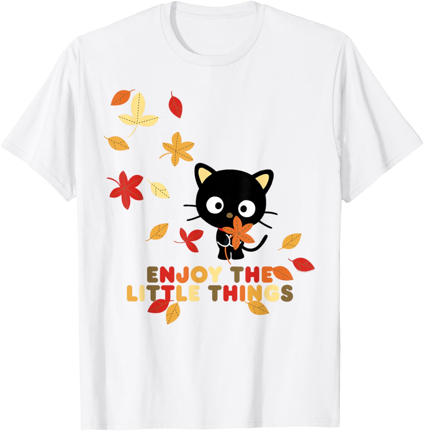 Chococat Enjoy The Little Things Fall Leaves T-Shirt for Everyone - 2