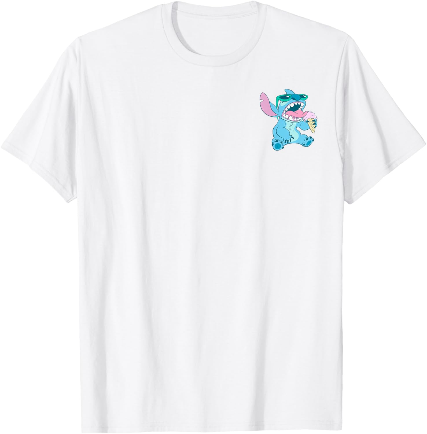 Disney Lilo & Stitch Retro Pocket Logo T-Shirt with Ice Cream Design - 11