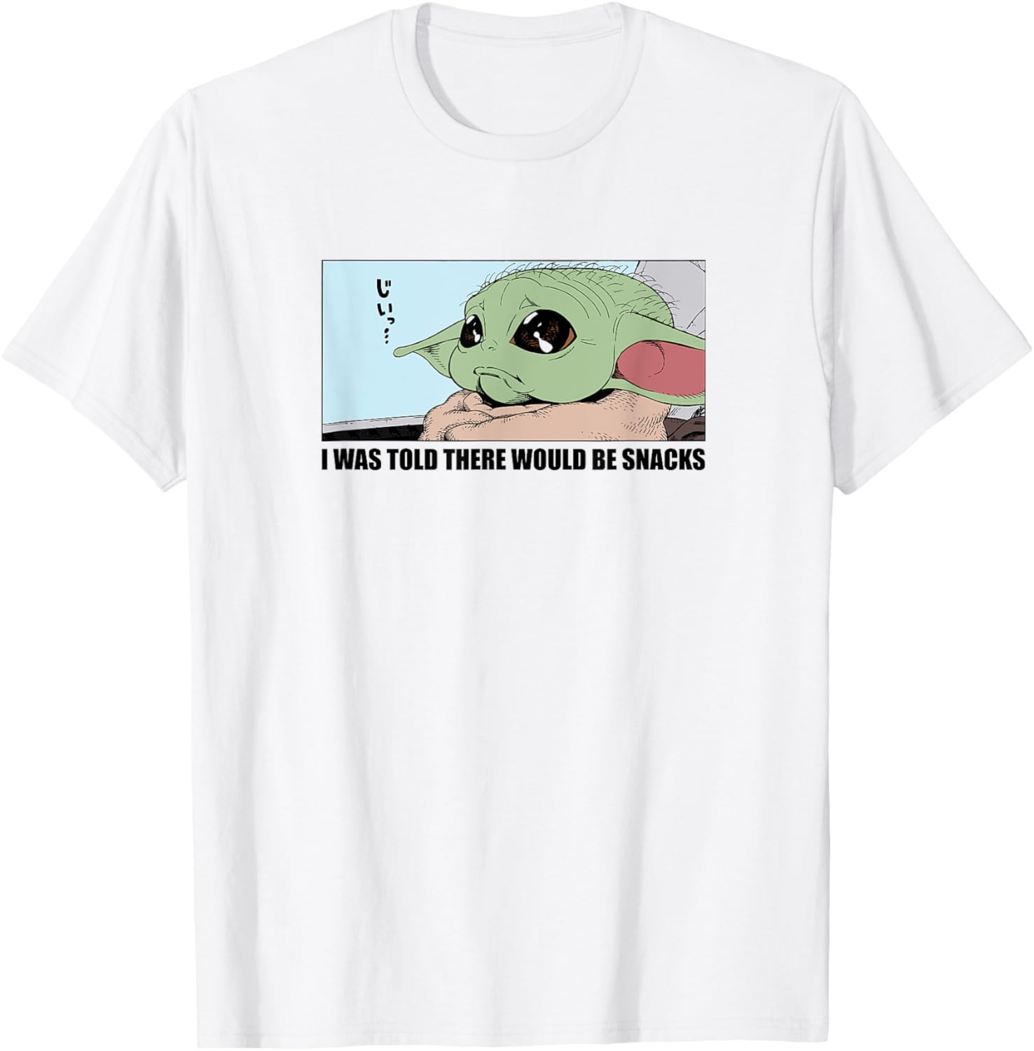 Mandalorian Sad Grogu Wants Snacks T-Shirt for Men in Grey, Small - 4