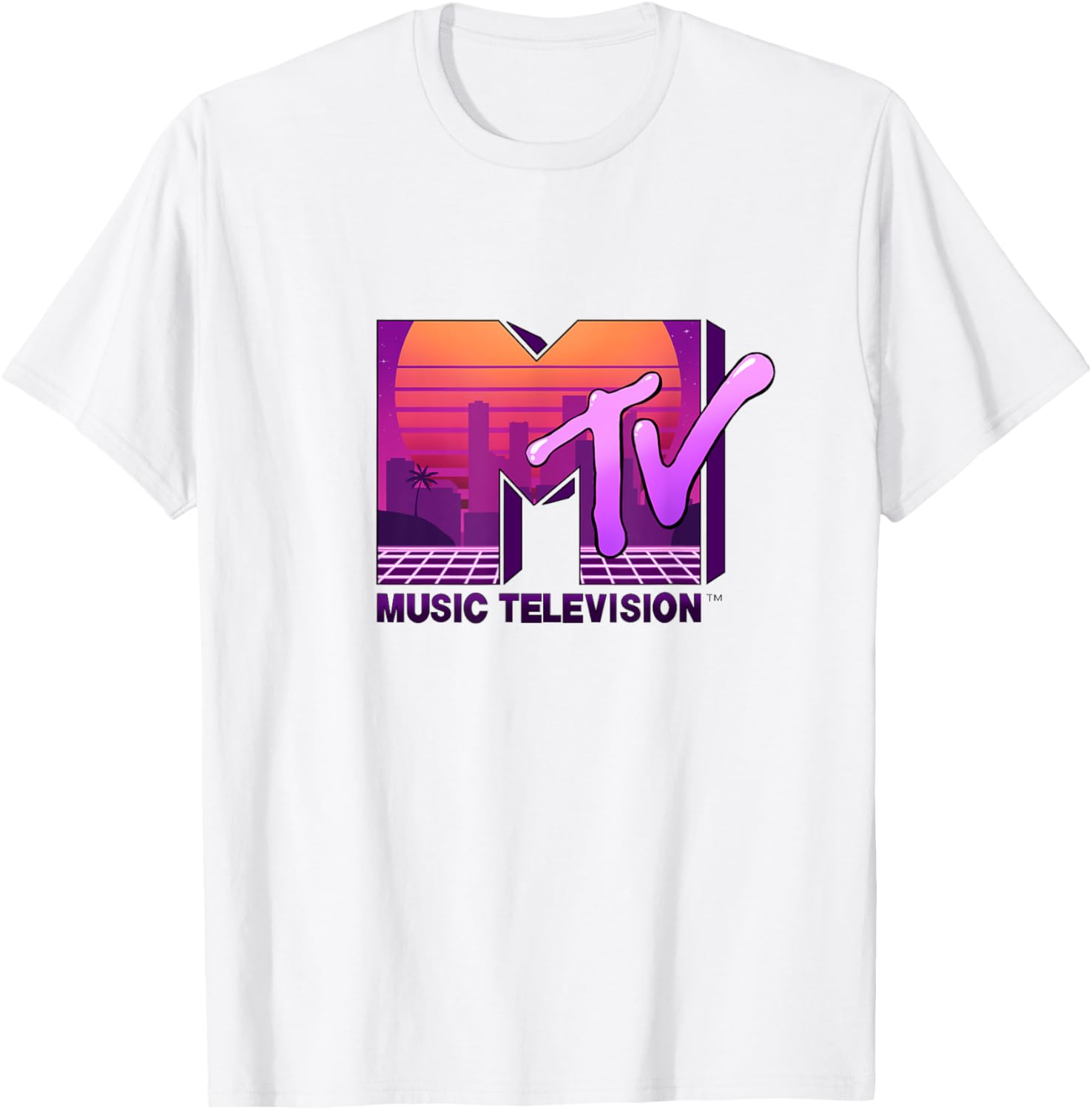 Mademark x MTV Sunset Skyline T-Shirt - Official MTV Logo Design - 4