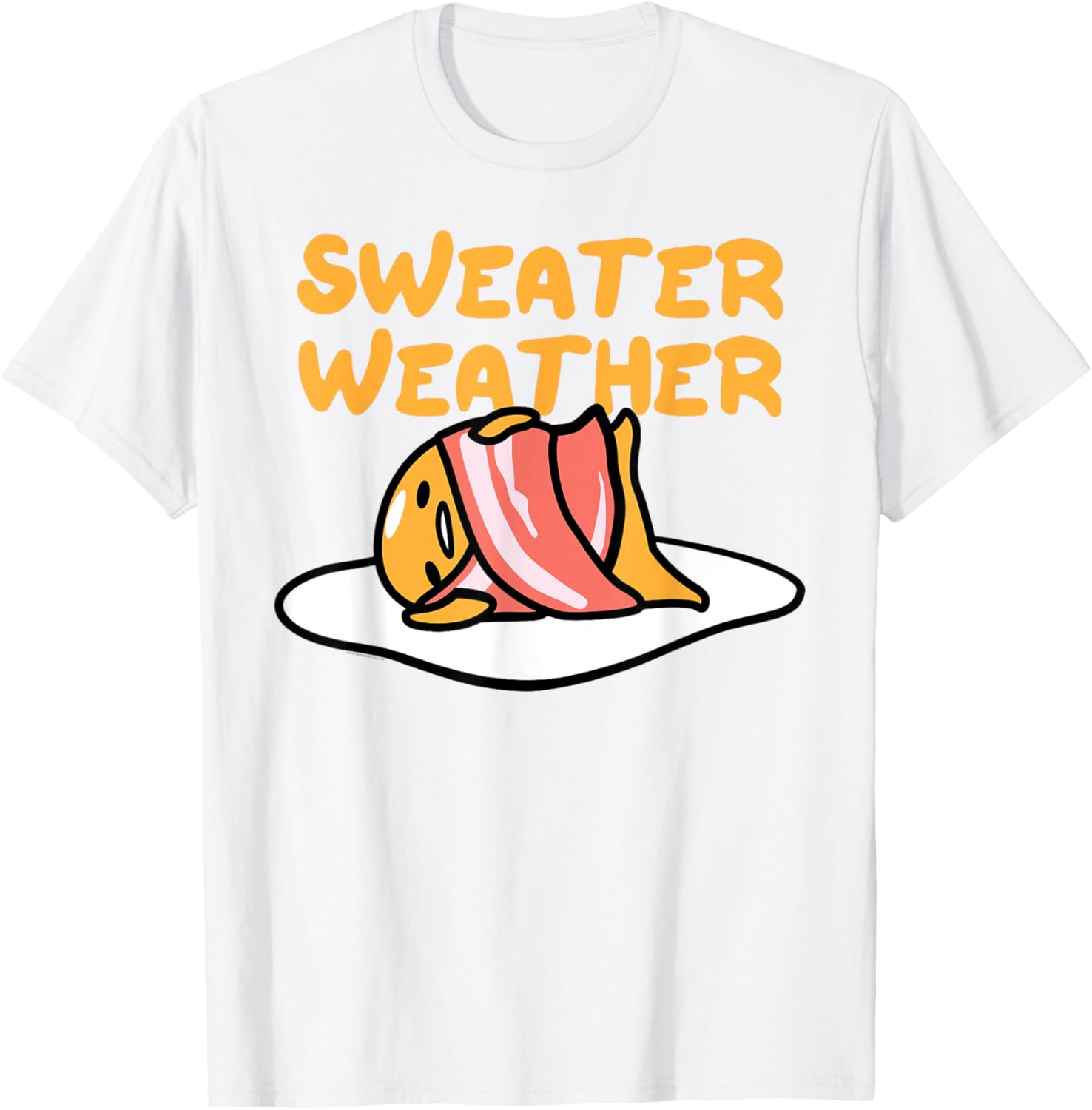 Cozy Gudetama Sweater Weather Bacon Blanket T-Shirt for Comfort Lovers - 7