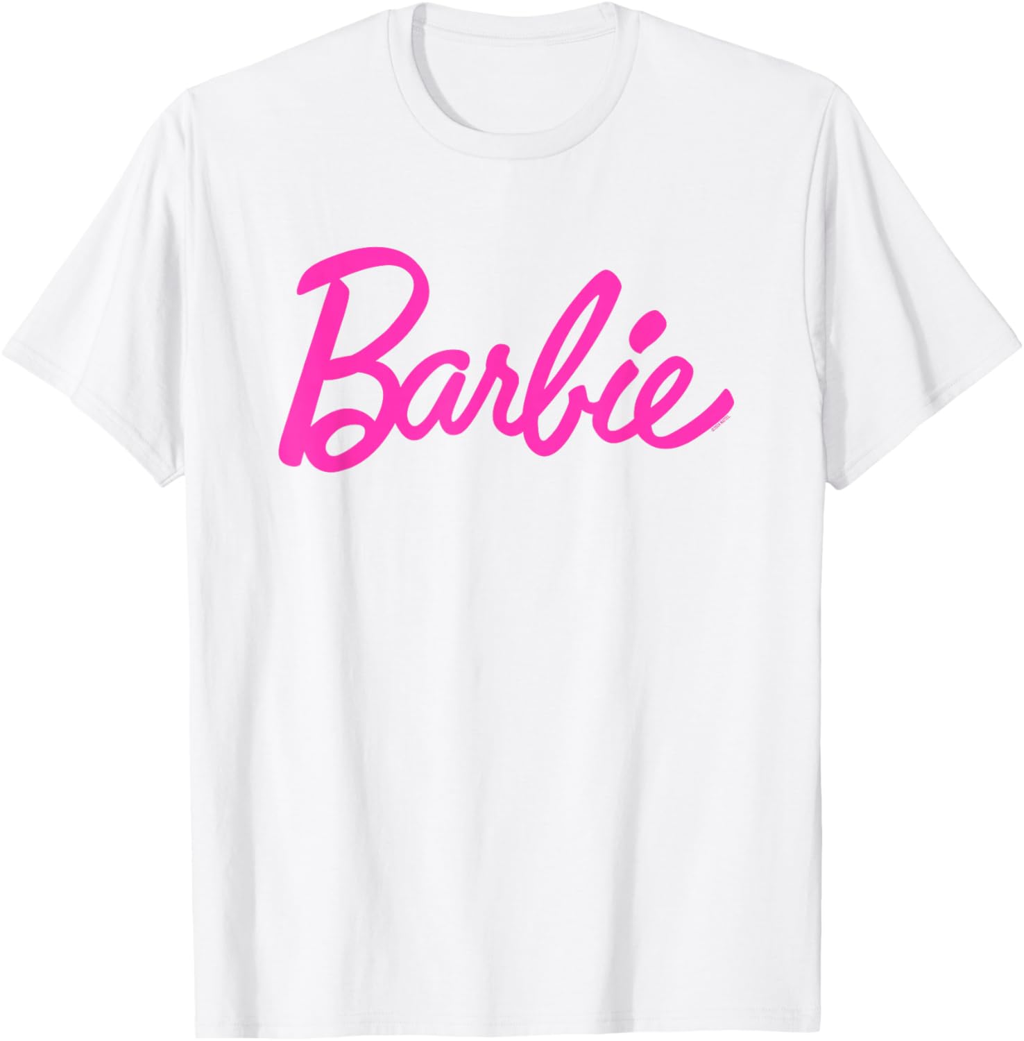 Barbie Classic Script Pink Logo T-Shirt for Trendy Fashion Lovers - 6