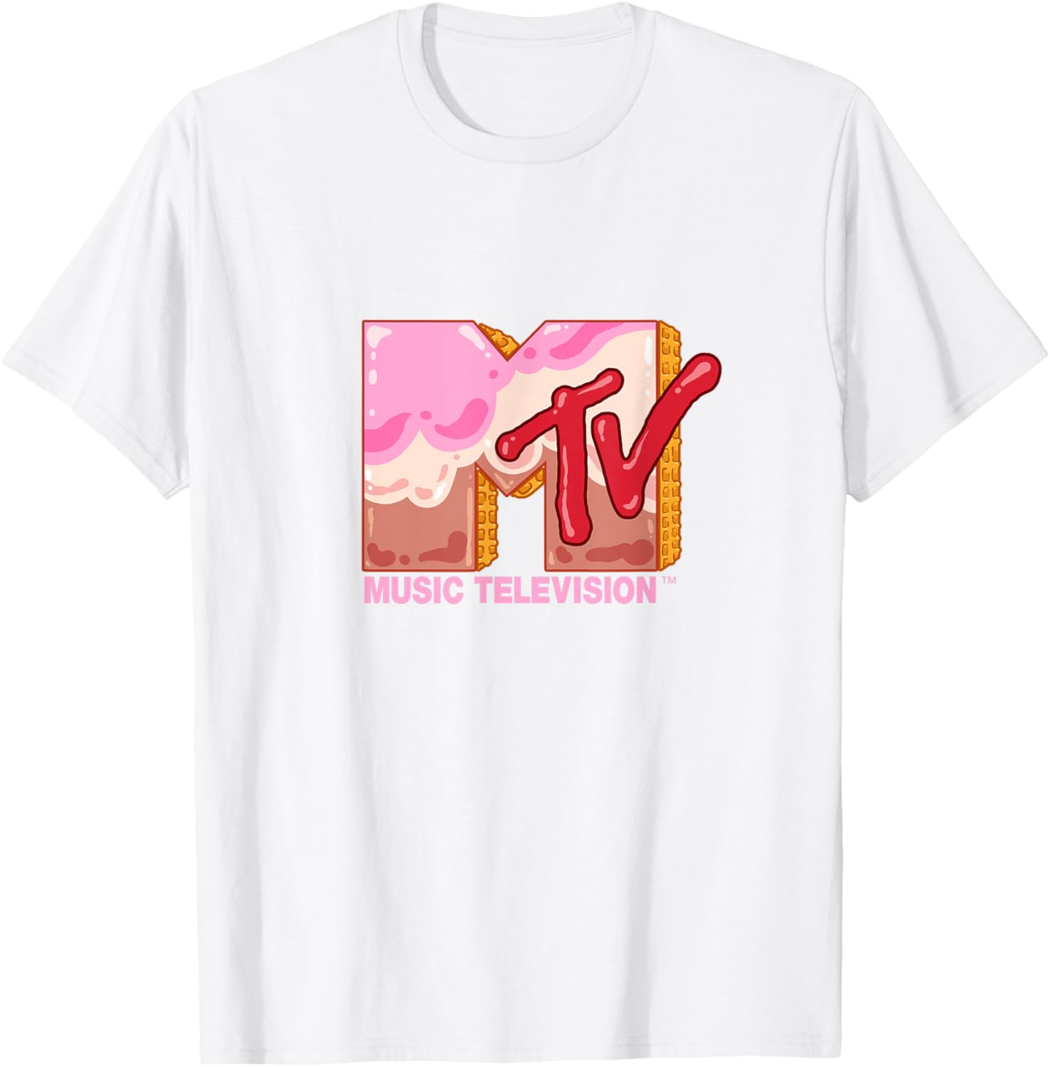 Mademark x MTV Sweet Waffle T-Shirt Featuring Official MTV Logo - 7