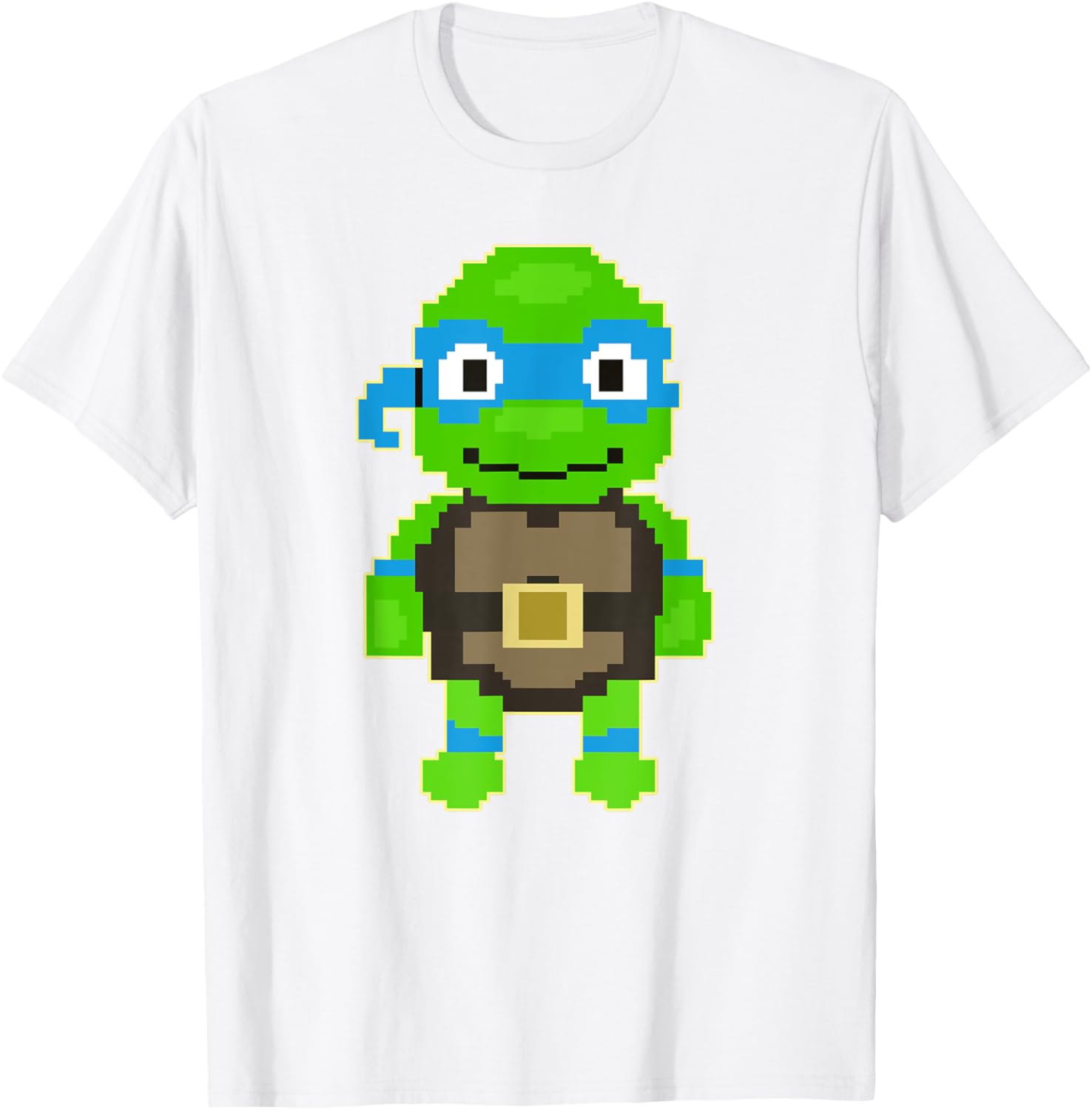 Mademark Teenage Mutant Ninja Turtles Leonardo Pixel Art T-Shirt - 4