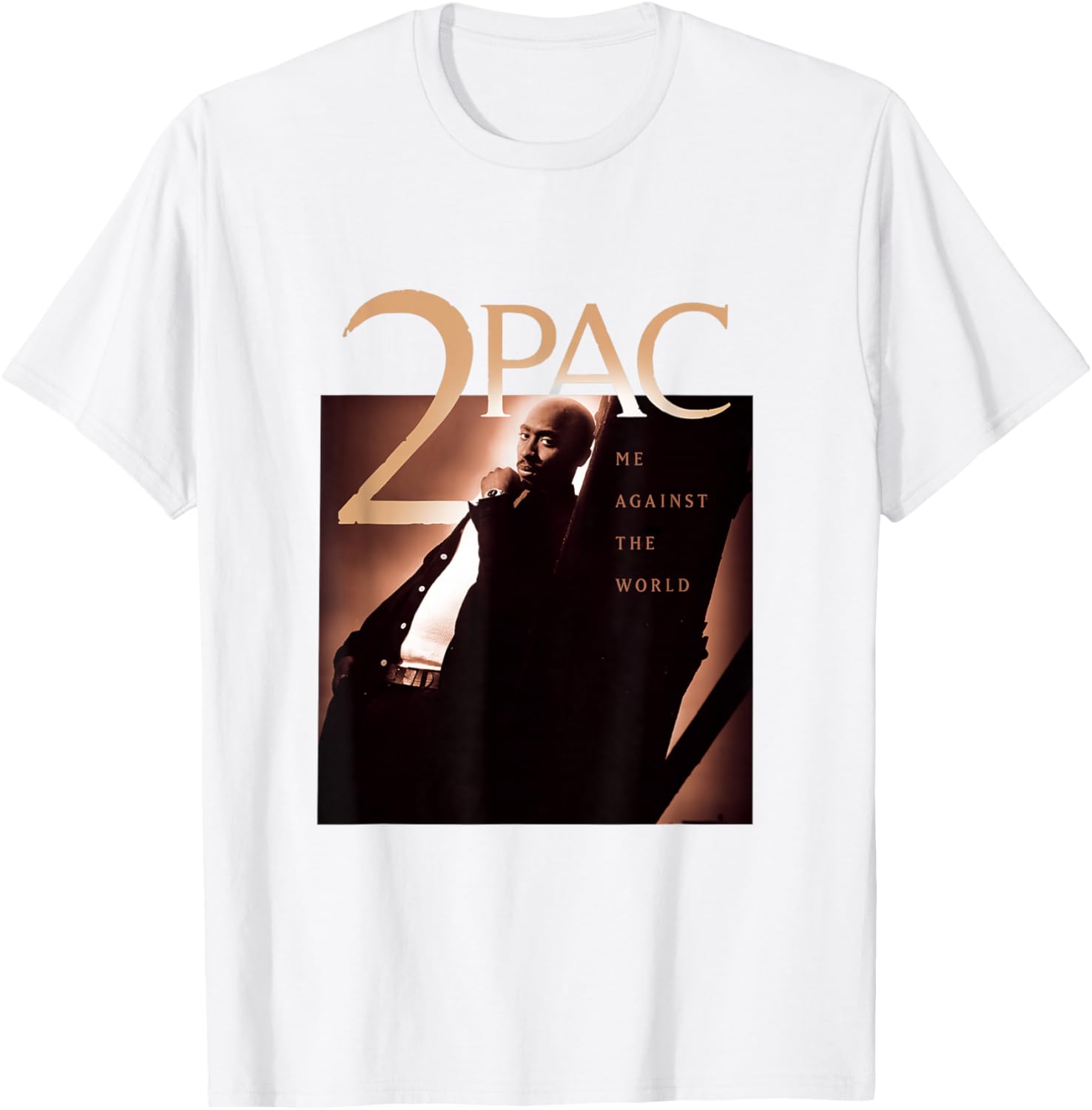 Tupac Shakur Me Against The World Unisex Black Cotton T-Shirt Small - 5