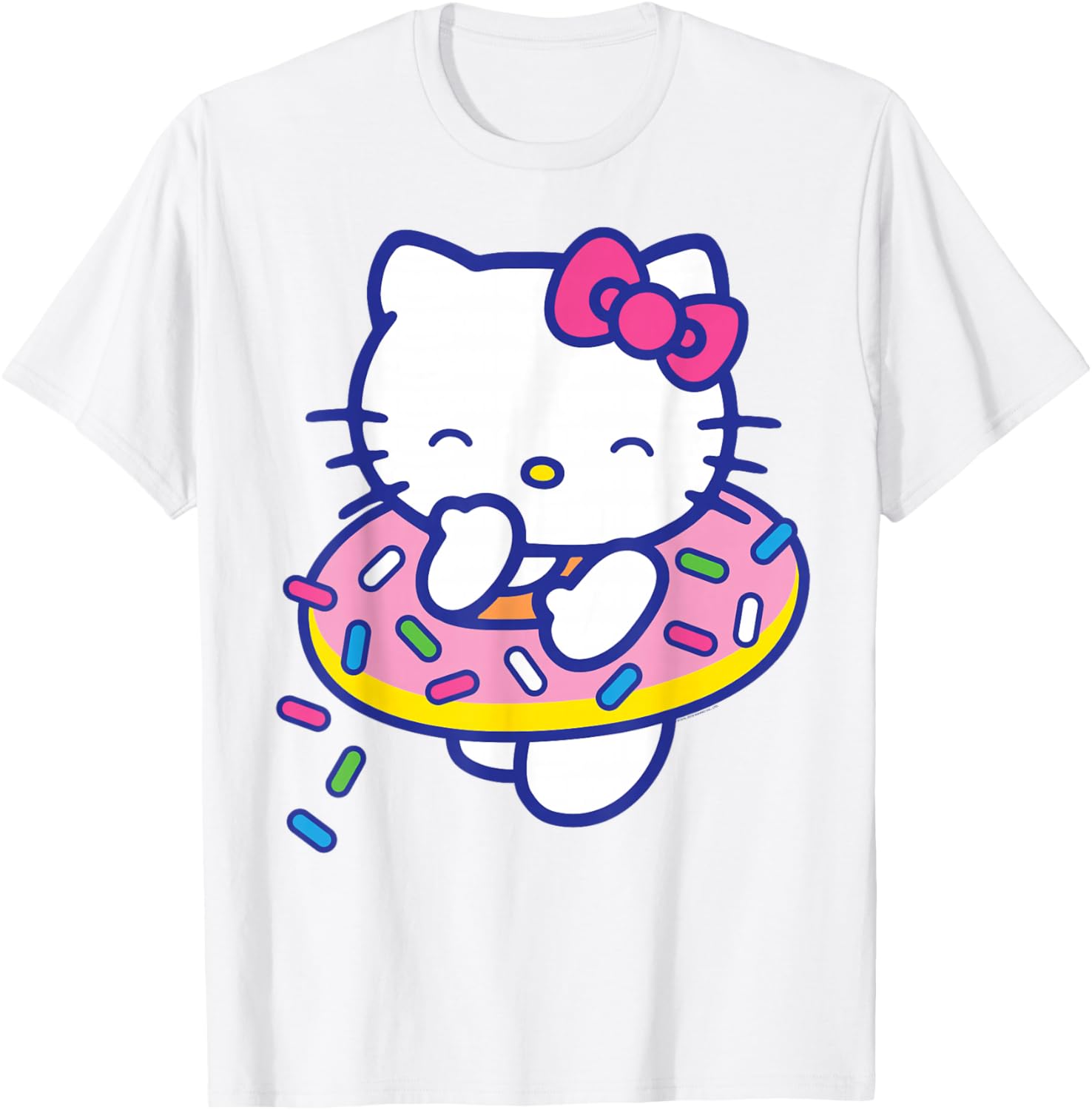 Hello Kitty Donut Sprinkles Floaty Summer T-Shirt for Fun Pool Days - 4