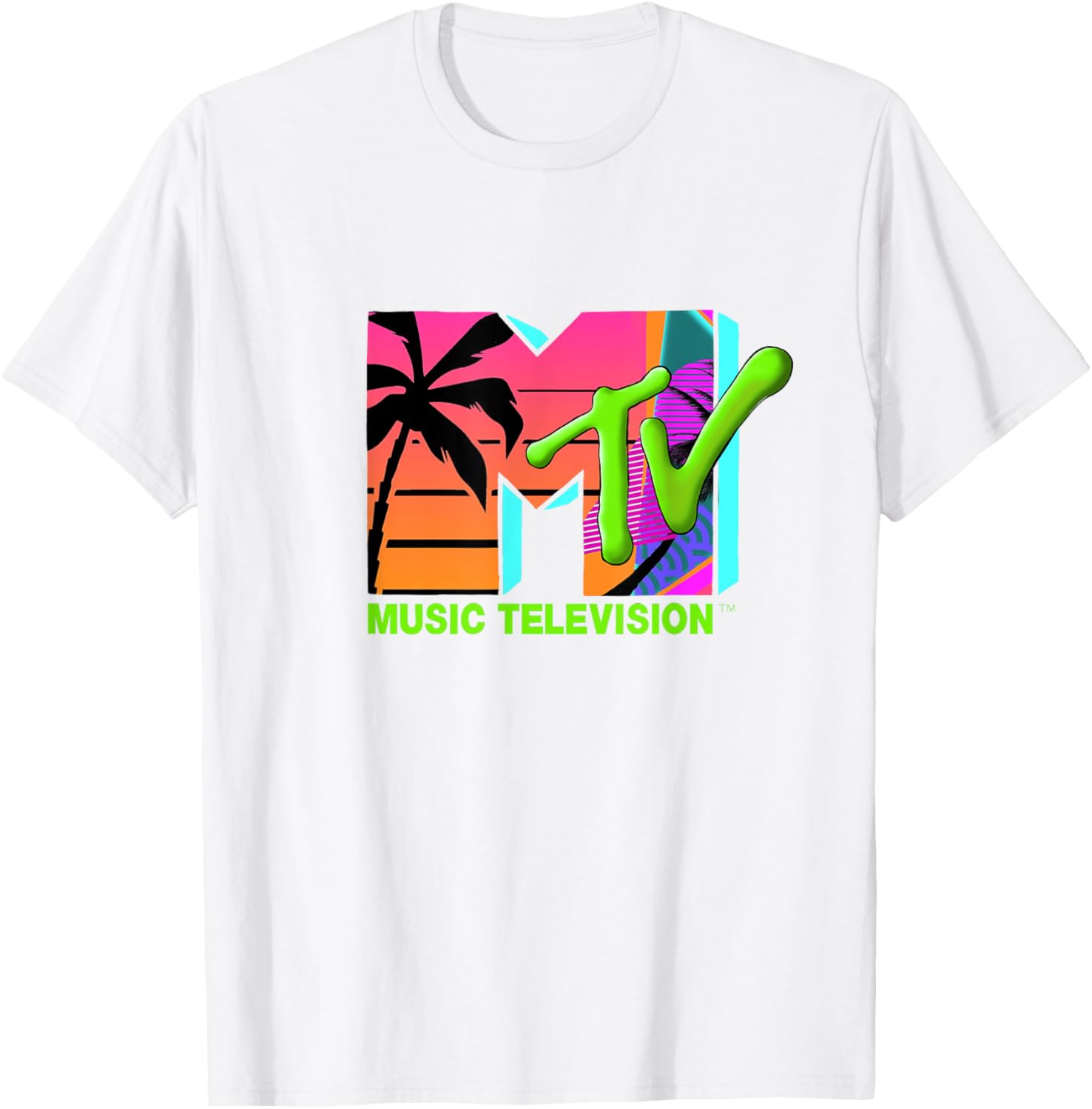 Mademark x MTV Retro Palms Paradise T-Shirt - Official MTV Logo Design - 15