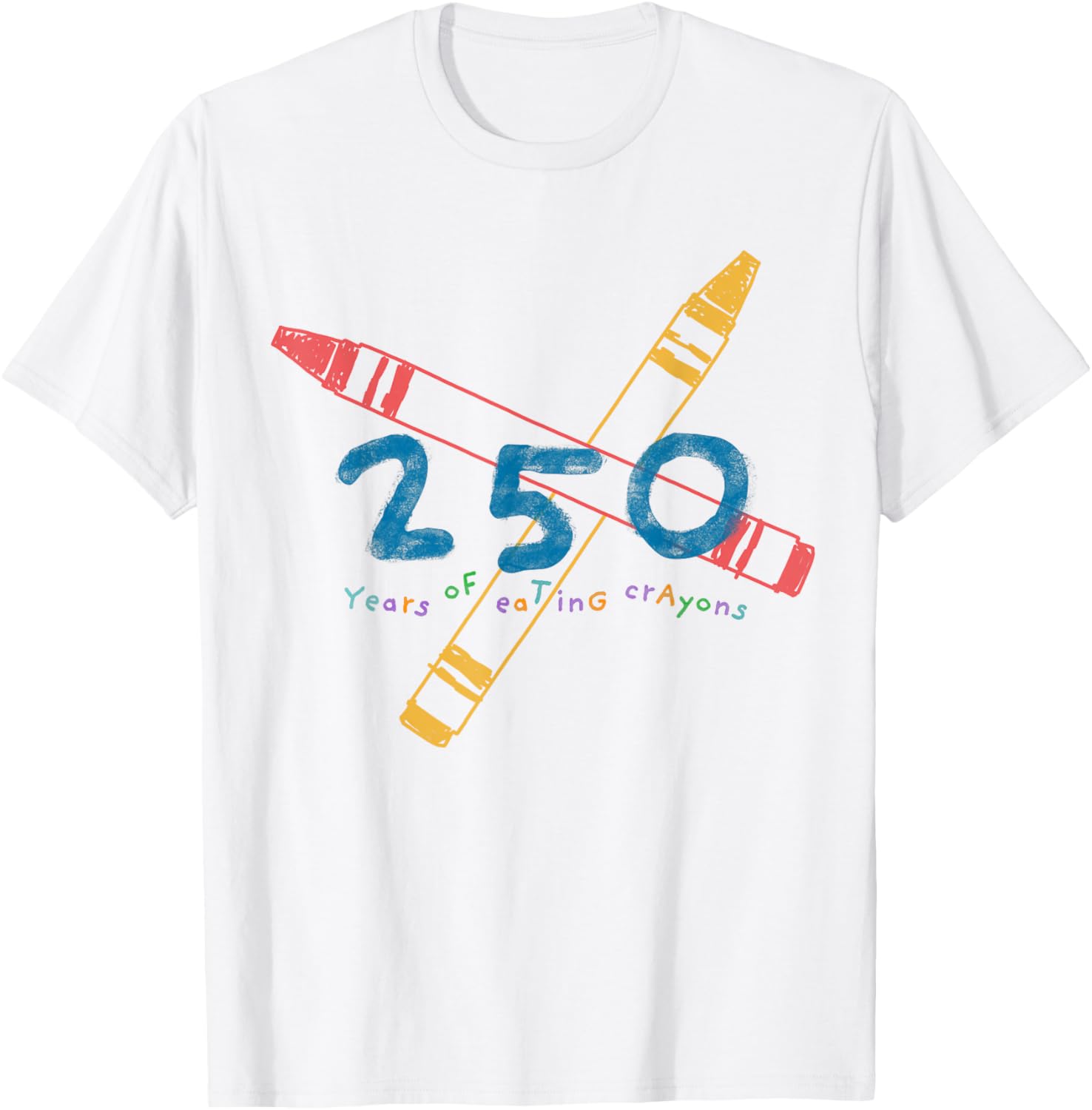 Marine Corps 250 Years of Eating Crayons T-Shirt - Fun Military Apparel - 4