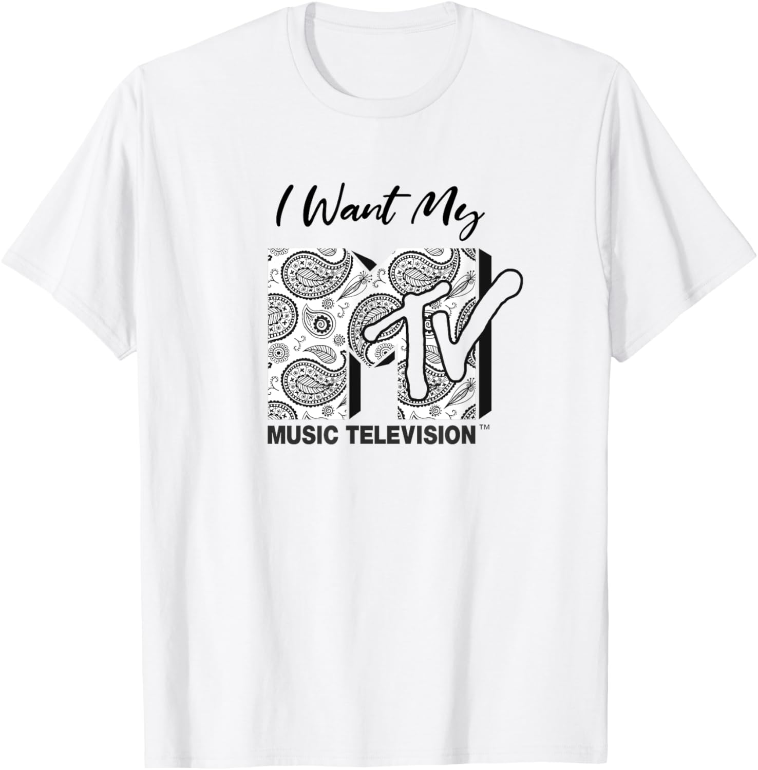 Mademark x MTV Vintage Ornaments T-Shirt for Music Lovers - 5