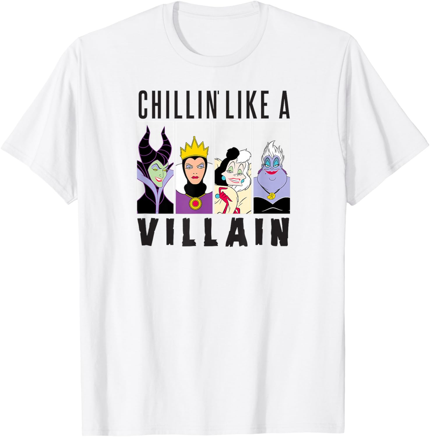 Disney Villain Gang T-Shirt featuring Ursula, Evil Queen, Cruella, Maleficent - 12