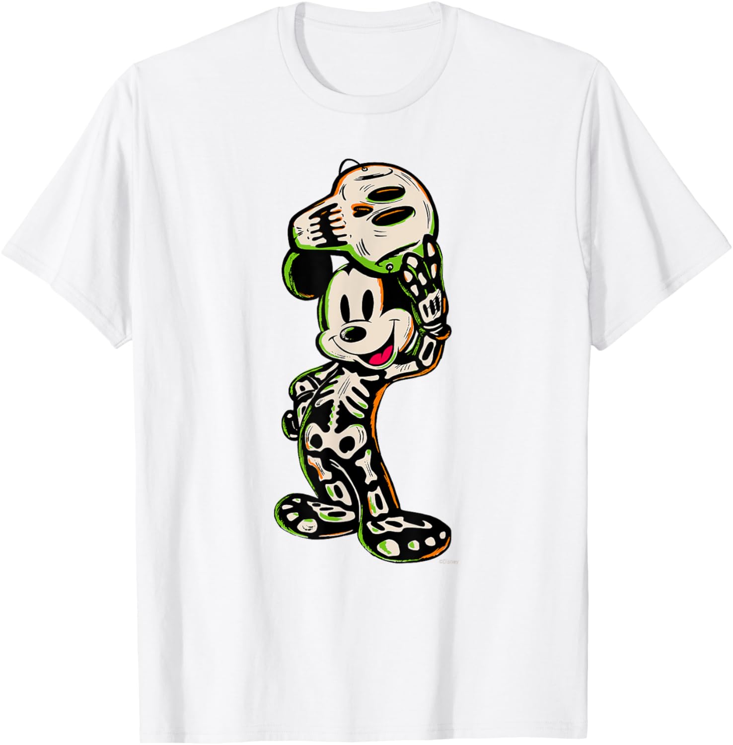 Disney 100 Mickey Mouse Halloween Skeleton Costume T-Shirt for Kids - 1