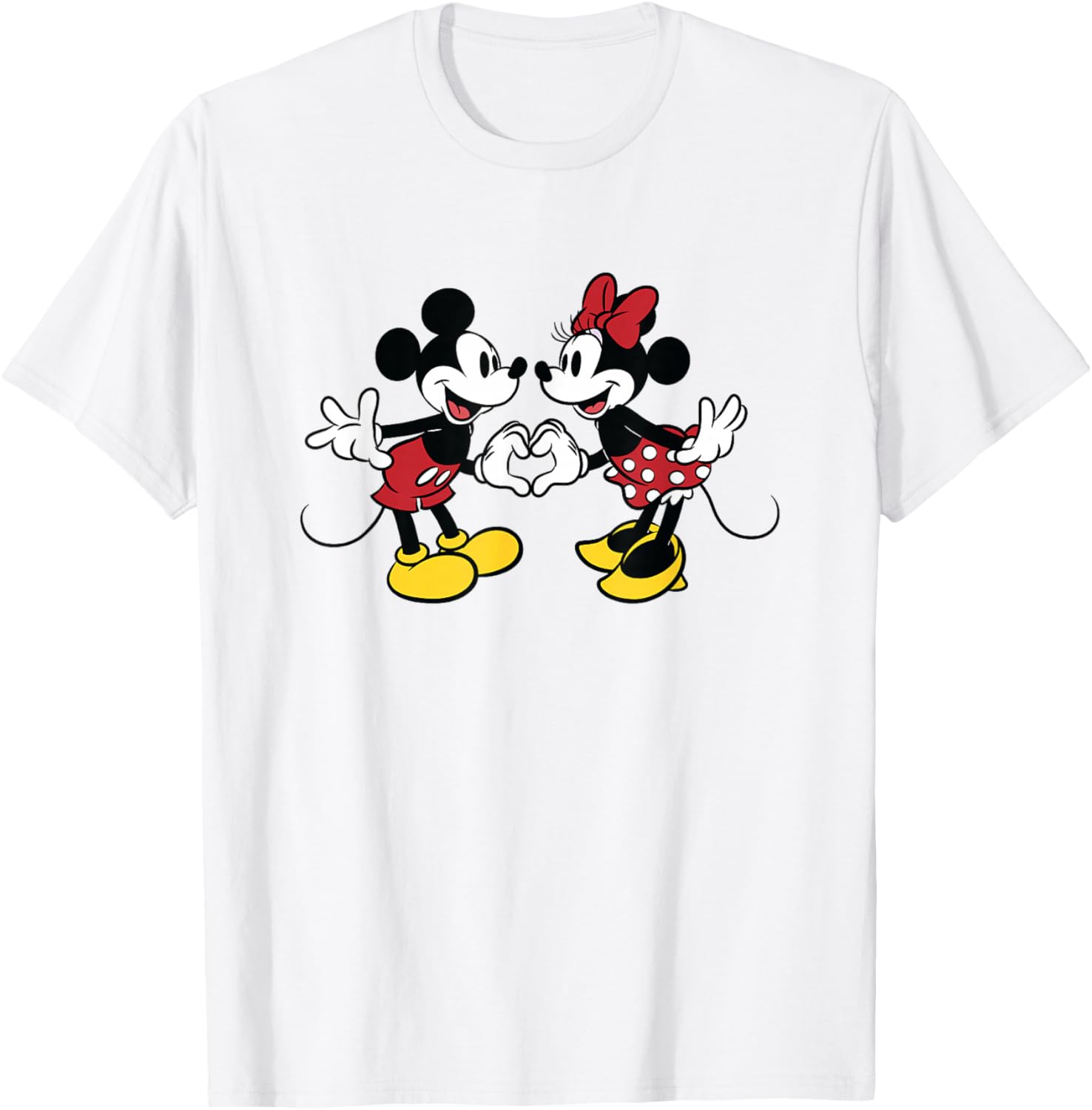 Disney Mickey and Friends Valentine Heart T-Shirt for Couples and Fans - 12