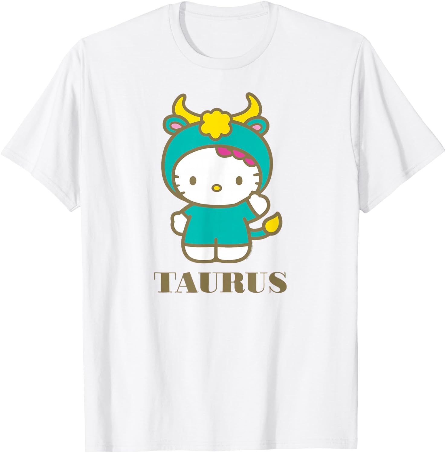 Hello Kitty Taurus Zodiac T-Shirt Cute Astrology Fashion Tee for Fans - 13