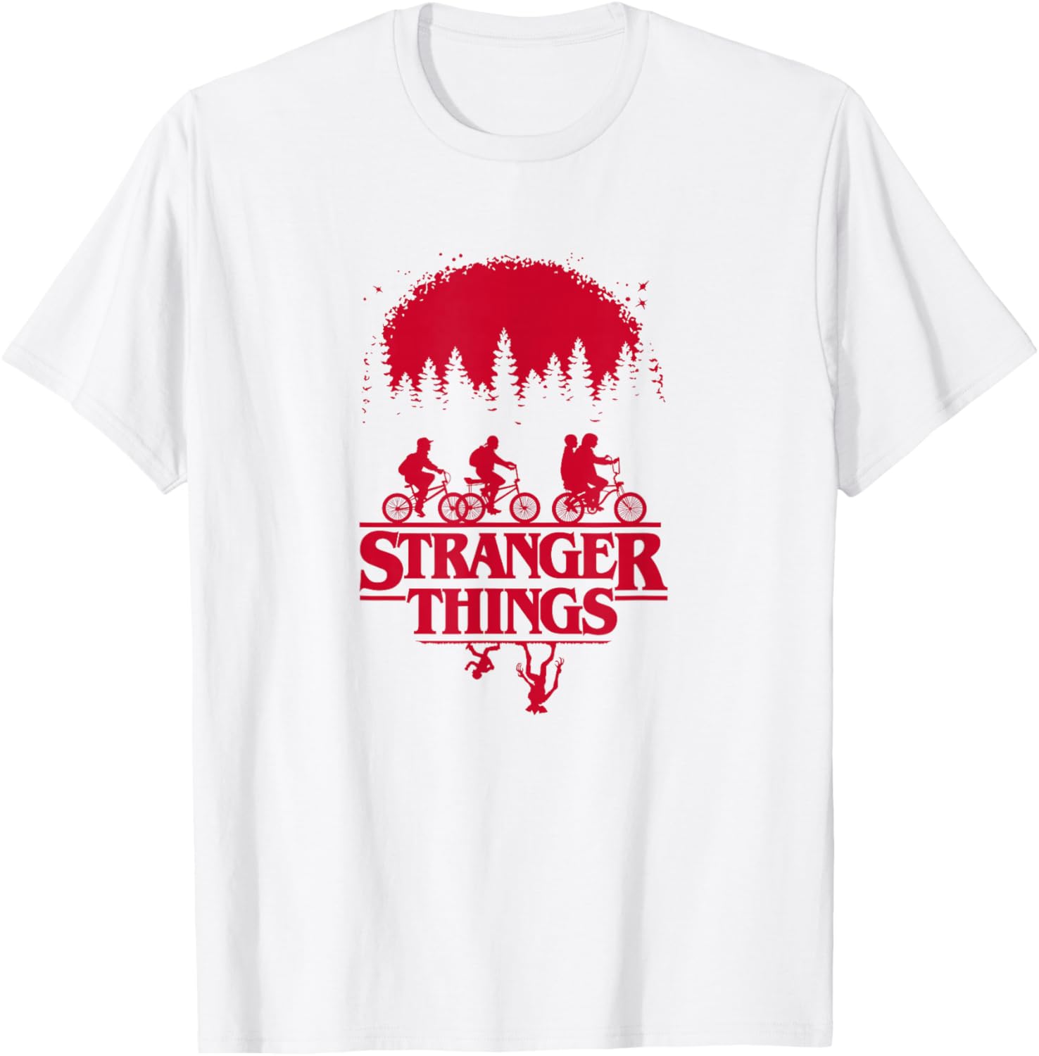Stranger Things Upside Down Silhouette Group Shot T-Shirt for Fans - 3