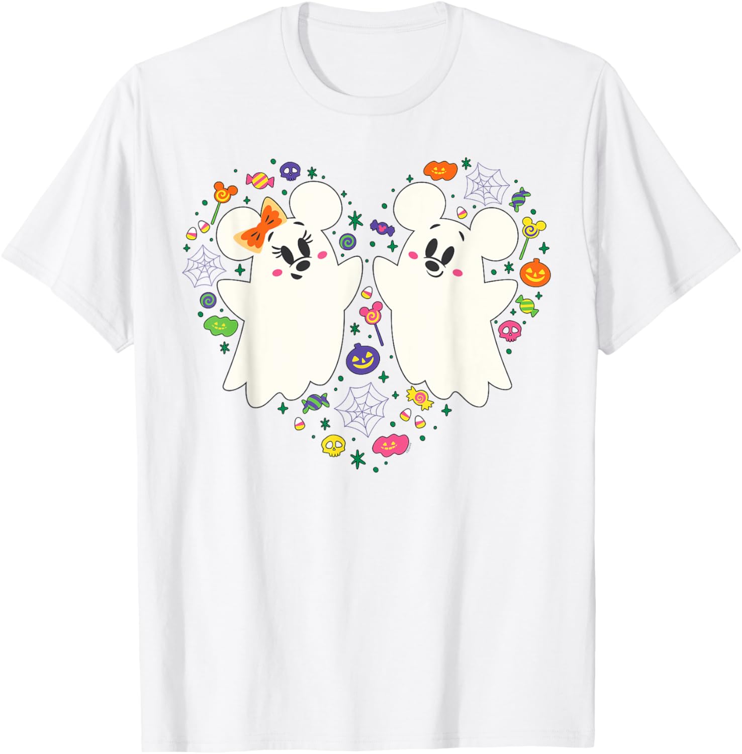 Disney Mickey and Minnie Ghosts Halloween Heart T-Shirt for Kids - 17