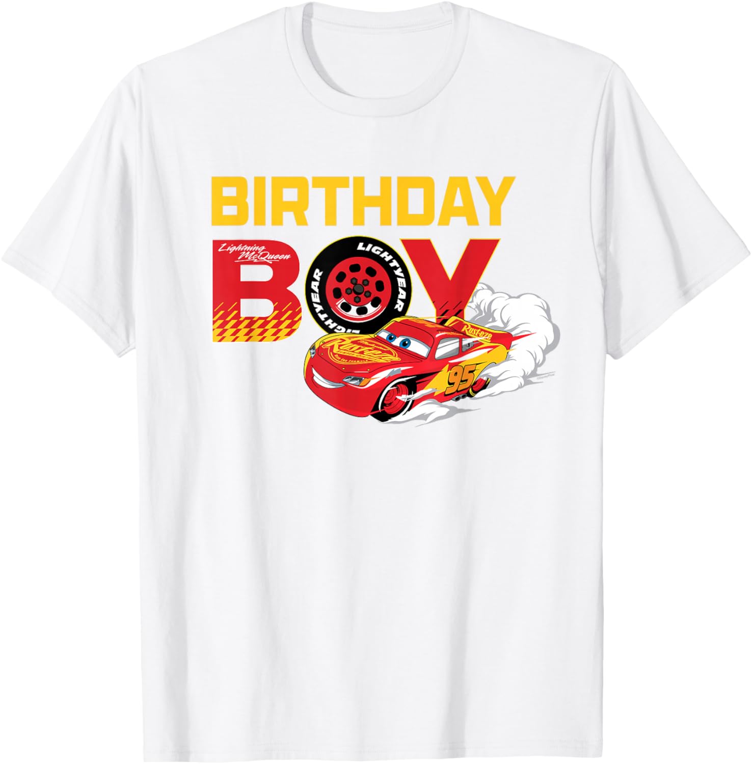 Lightning McQueen Birthday Boy T-Shirt for Disney Pixar Cars Fans - 5