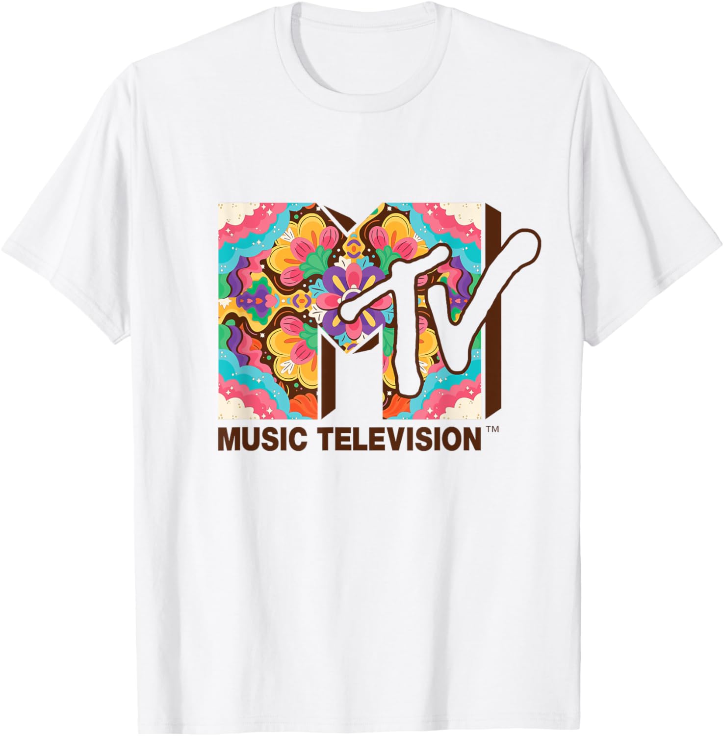 Mademark x MTV Flower Power Mandala Logo T-Shirt for Stylish Fans - 2