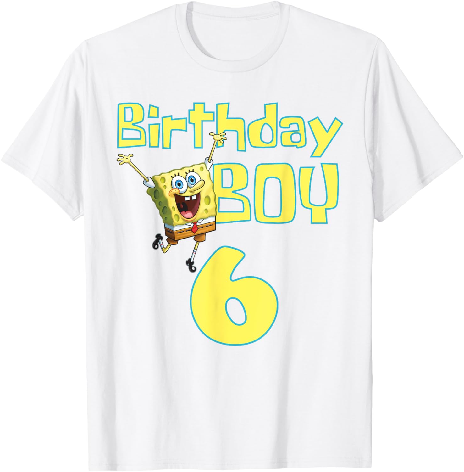 Mademark SpongeBob SquarePants Birthday Boy 6 T-Shirt for Kids - 1