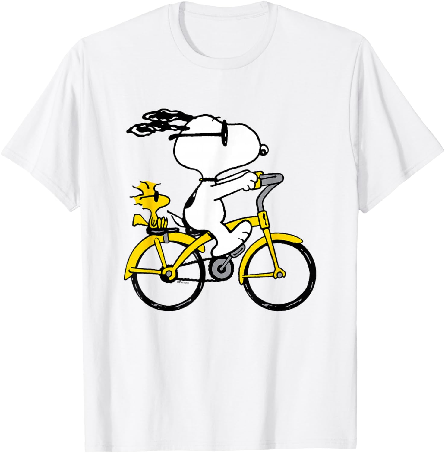 Snoopy and Woodstock Bike Ride T-Shirt for Fun Casual Outfits - 15