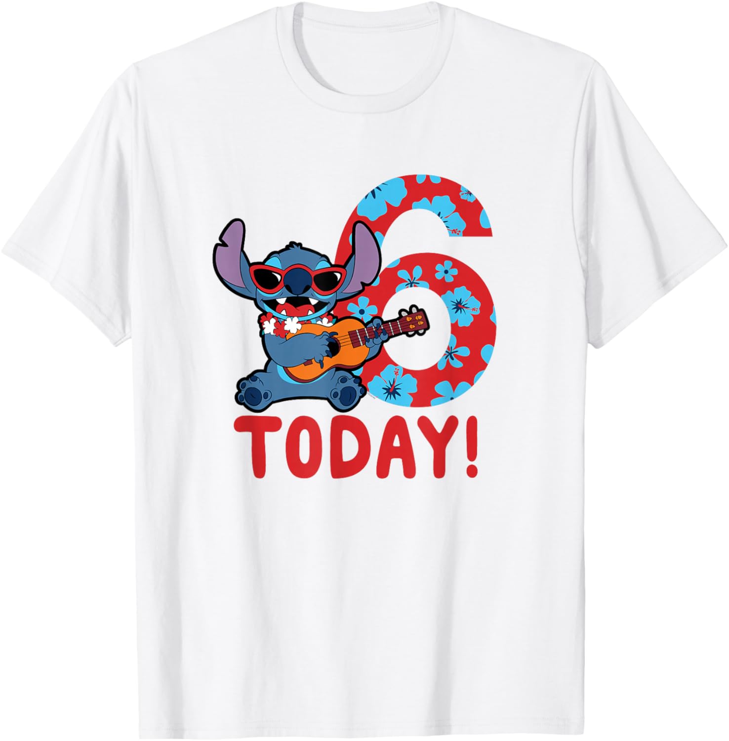 Disney Lilo & Stitch Tropical Birthday T-Shirt for 6 Year Old Fun Style - 12