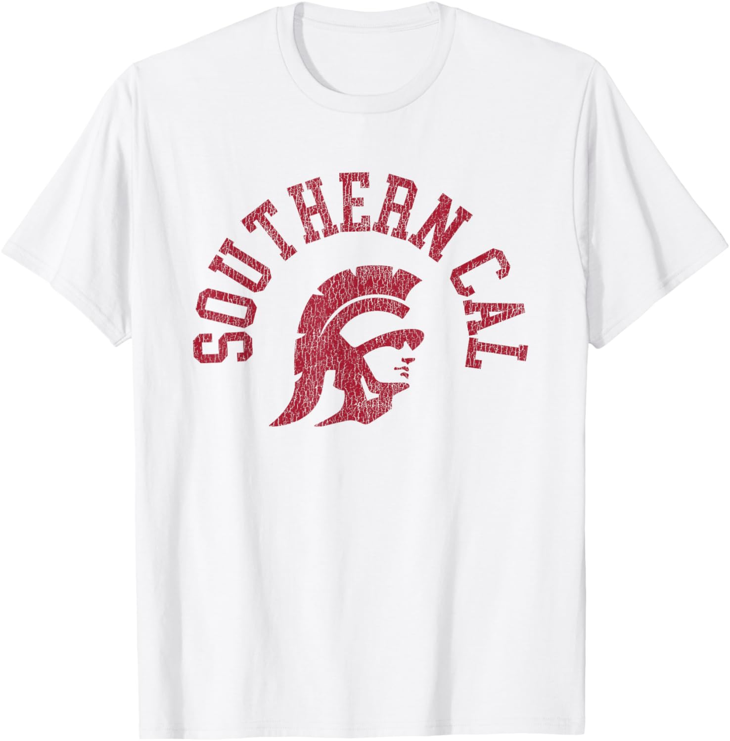 Retro 80s USC Southern Cal Distressed T-Shirt for Sports Fans - 11