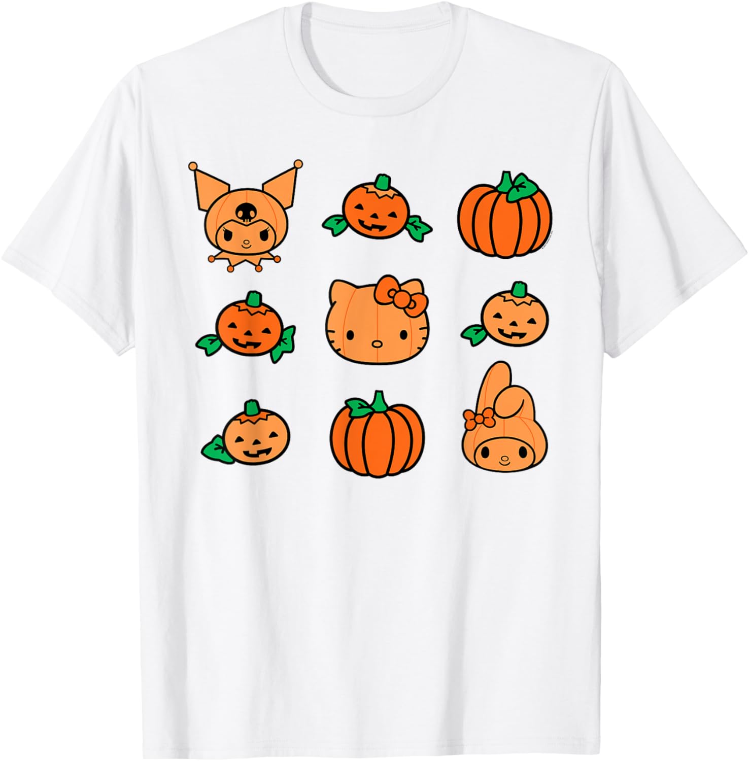Hello Kitty My Melody Kuromi Pumpkin Halloween T-Shirt for Kids - 6