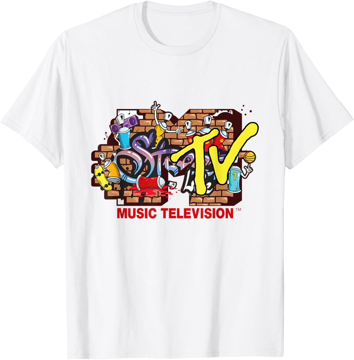 Mademark x MTV Graffiti Logo Streetwear T-Shirt for Trendy Styles - 1