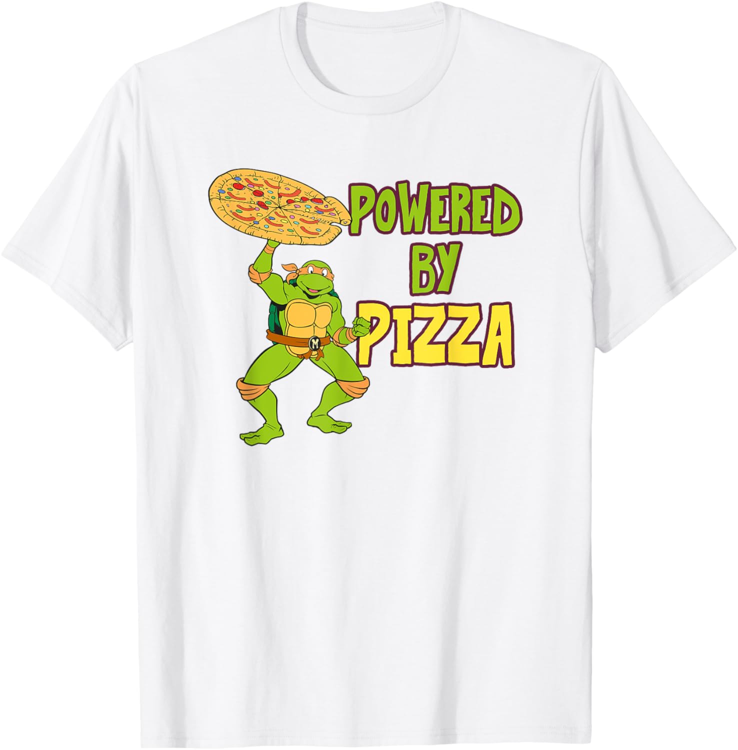 Mademark TMNT Michelangelo Pizza Power T-Shirt - Fun Ninja Turtle Gear - 3