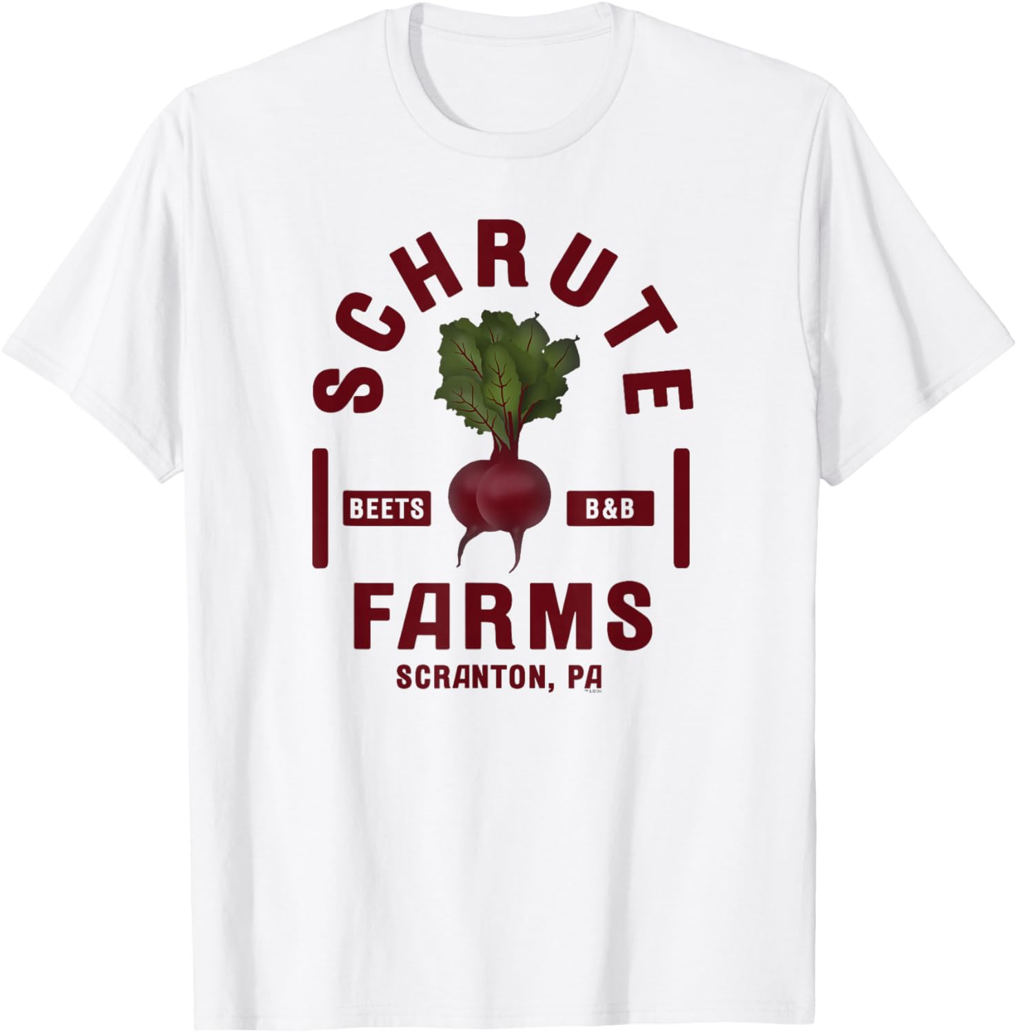 NBC The Office Schrute Farms Short Sleeve T-Shirt for Adults in Grey - 7