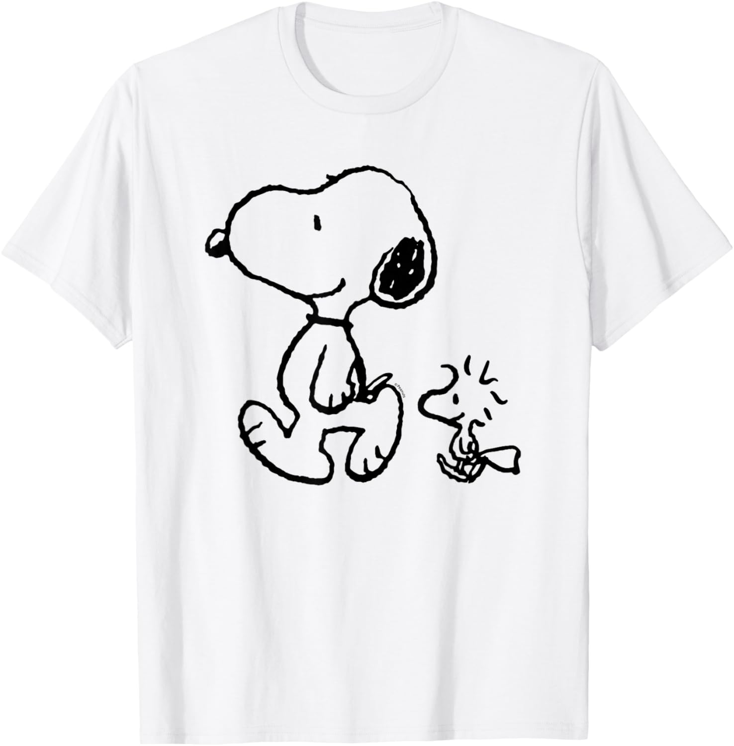 Snoopy Woodstock Walk T-Shirt Fun Peanuts Graphic Tee for Fans - 1