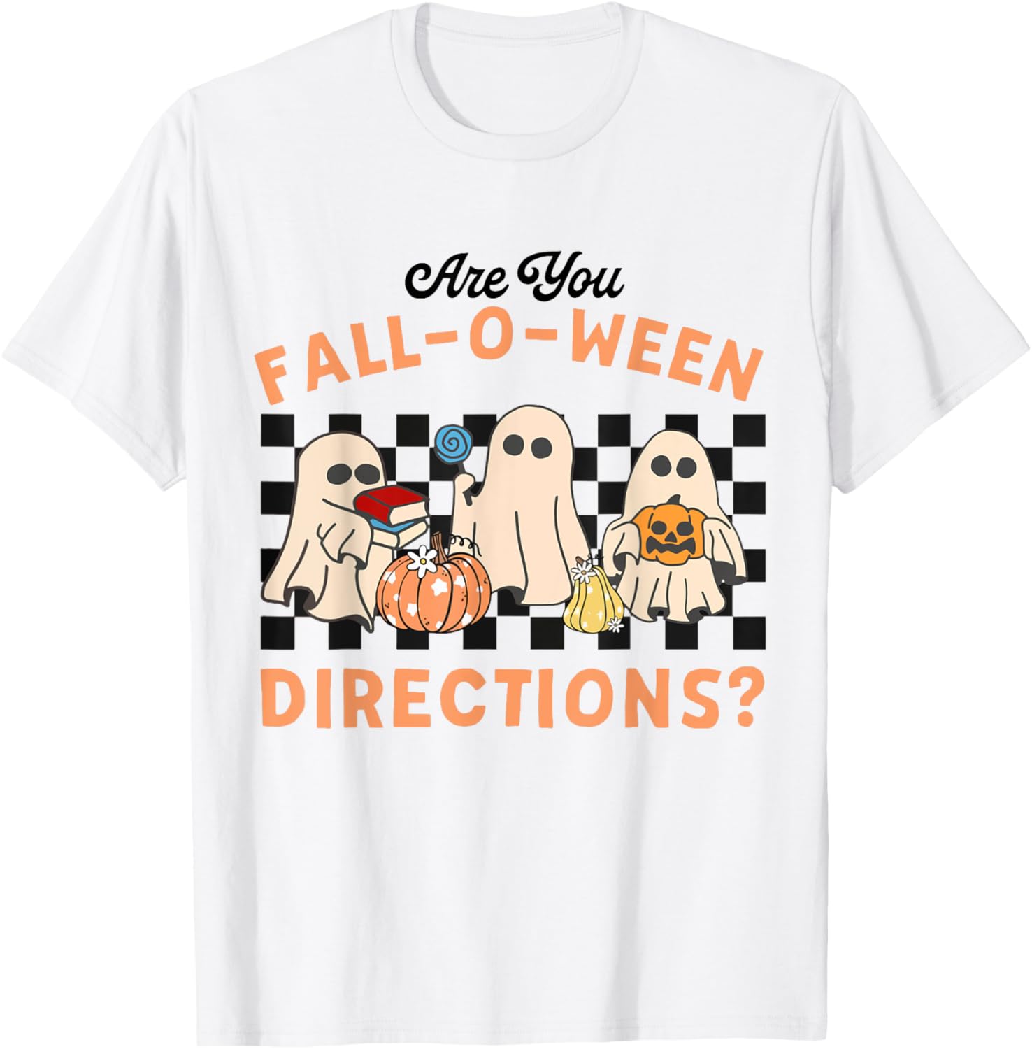 Retro Halloween Ghost T-Shirt for Teachers Fun Fall Style - 4
