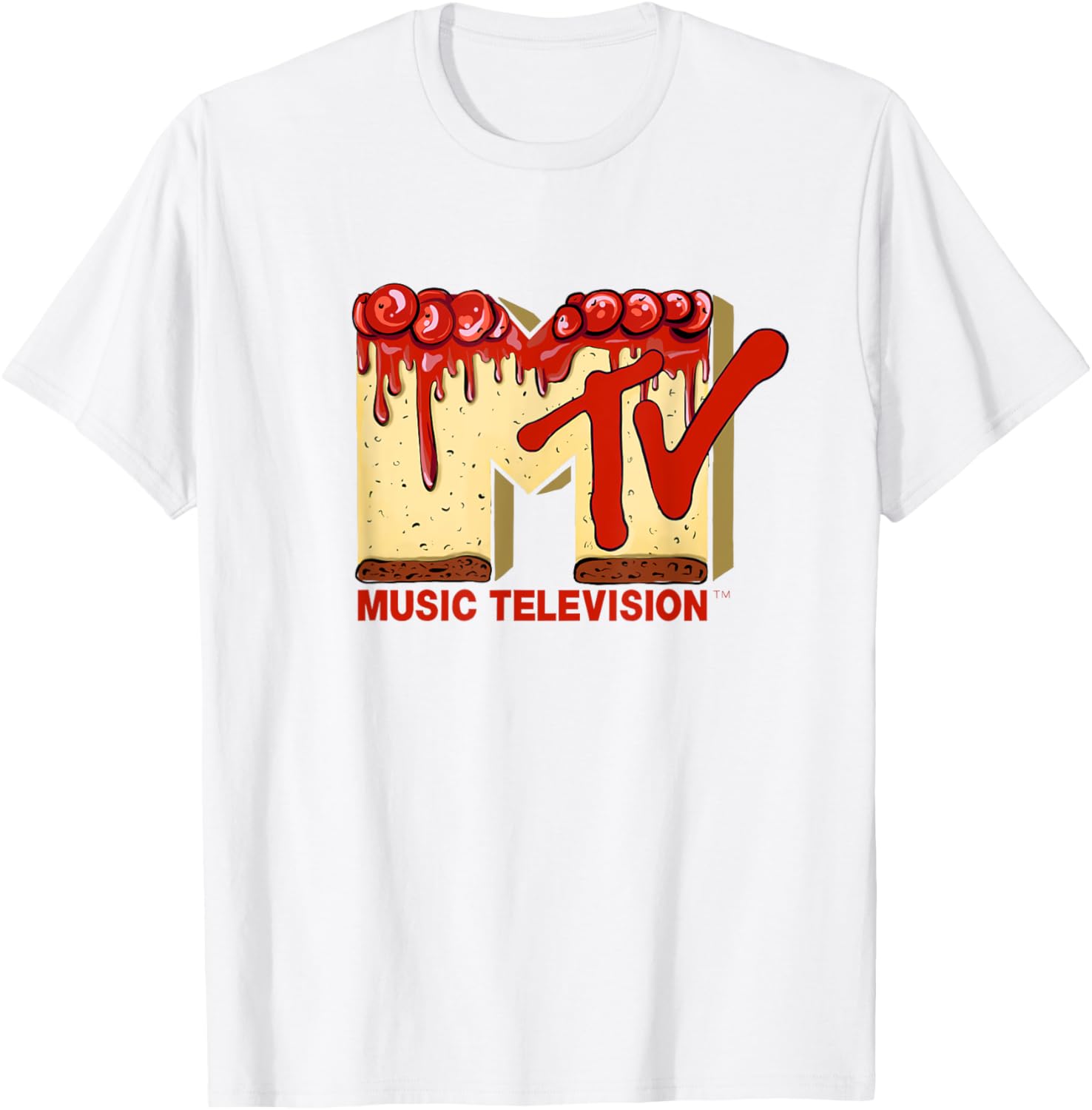 Mademark x MTV Cherry Pie Cake T-Shirt - Original MTV Logo Apparel - 7