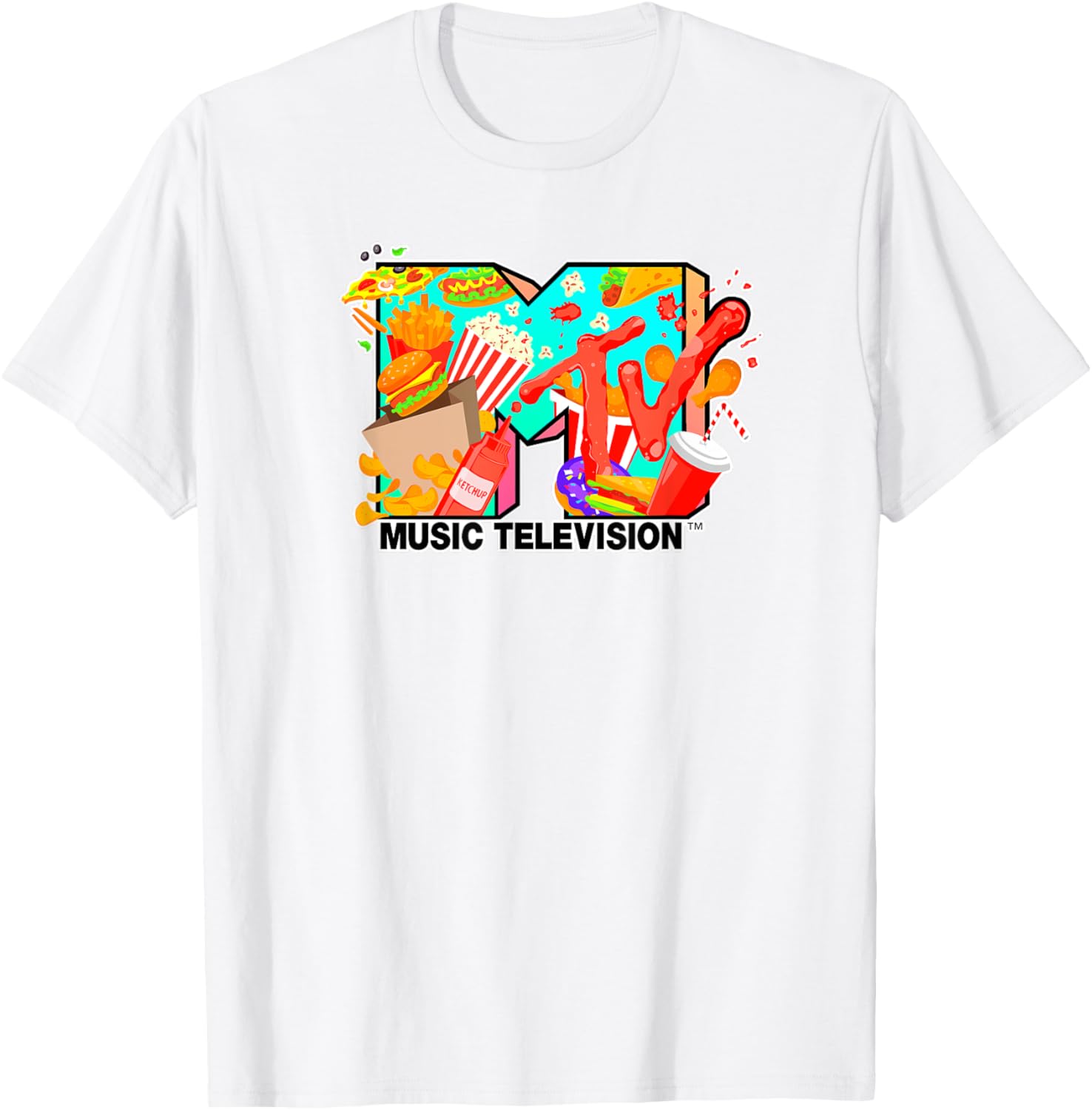 Mademark x MTV Fast Food Lovers T-Shirt for Music Fans and Foodies - 18